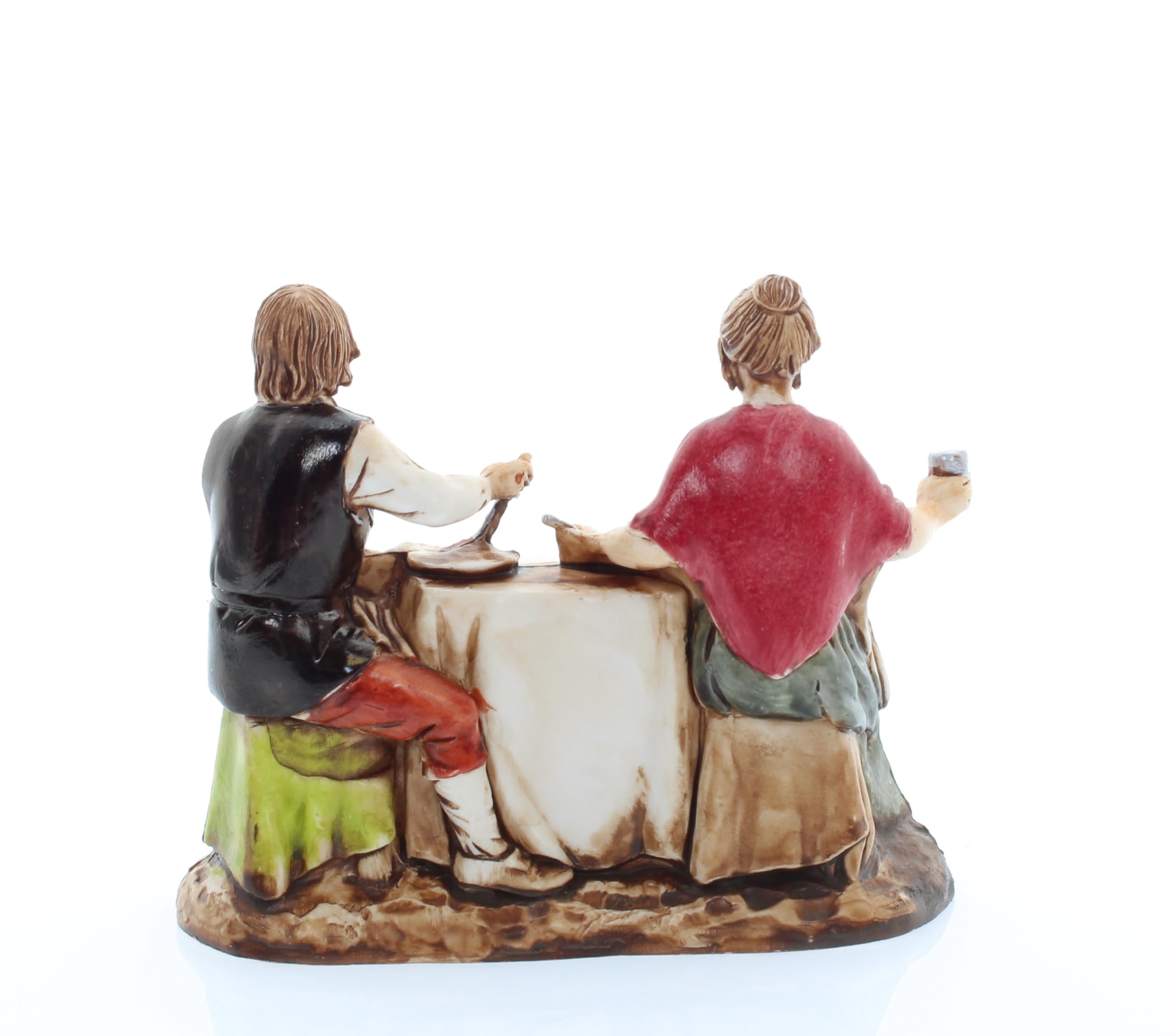 Moranduzzo Trio De Bergers Napolitains Pour Crèche 8 Cm, Échelle 1:22 – Standard 8 – Figurines Incassables, Style '700, Peintes à La Main, Fabriquées En Italie, Sculpteur M. Landi