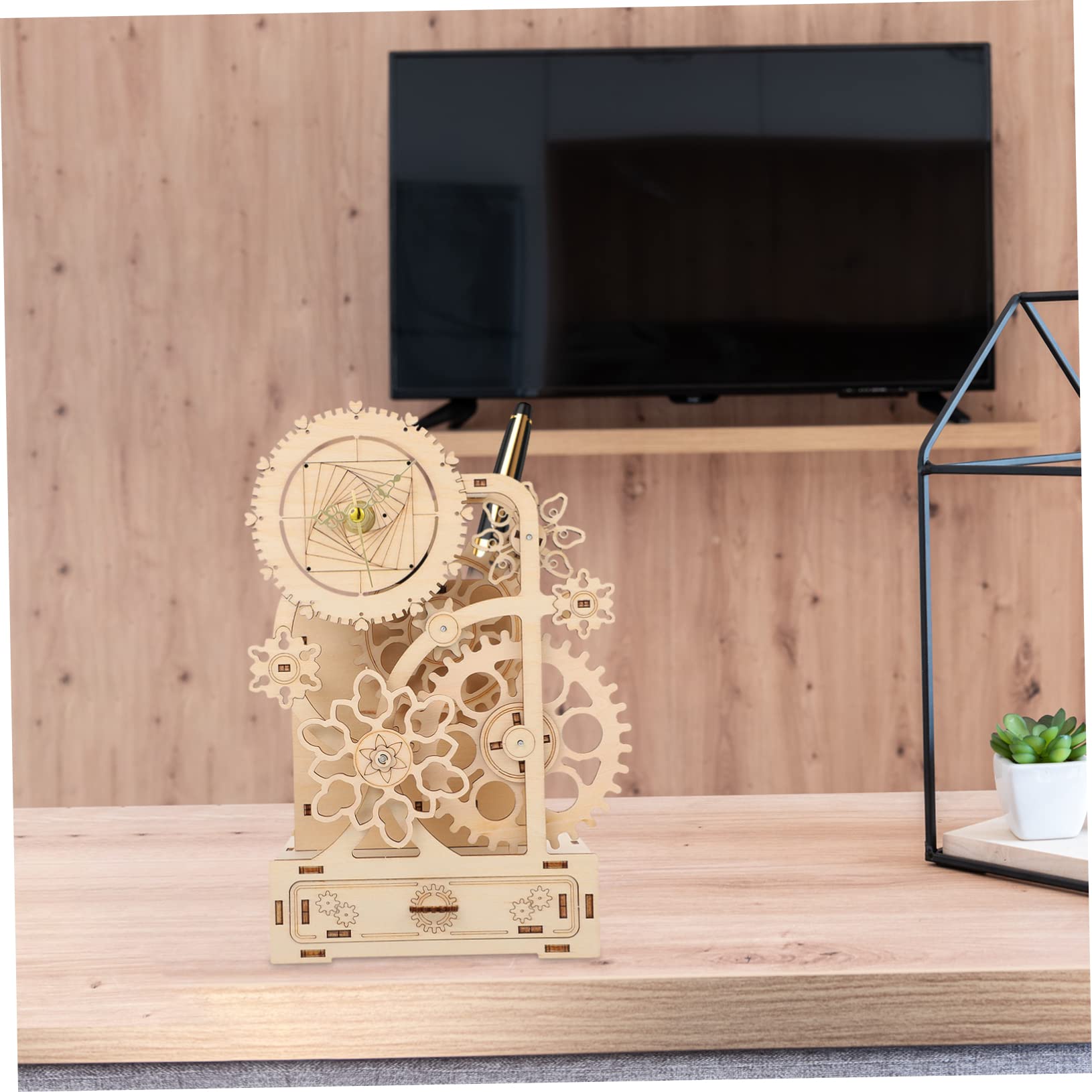 Caja de Música de Madera para Ensamblar 1 Juego Marrón