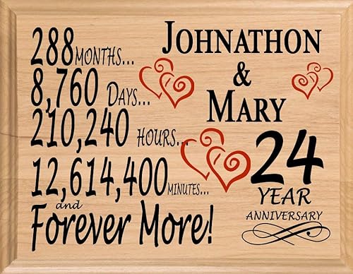 Miniatura 26 de Placa de regalo personalizada para el primer aniversario, regalo de boda para esposa, marido, pareja, él, ella, madera maciza, fabricado en los