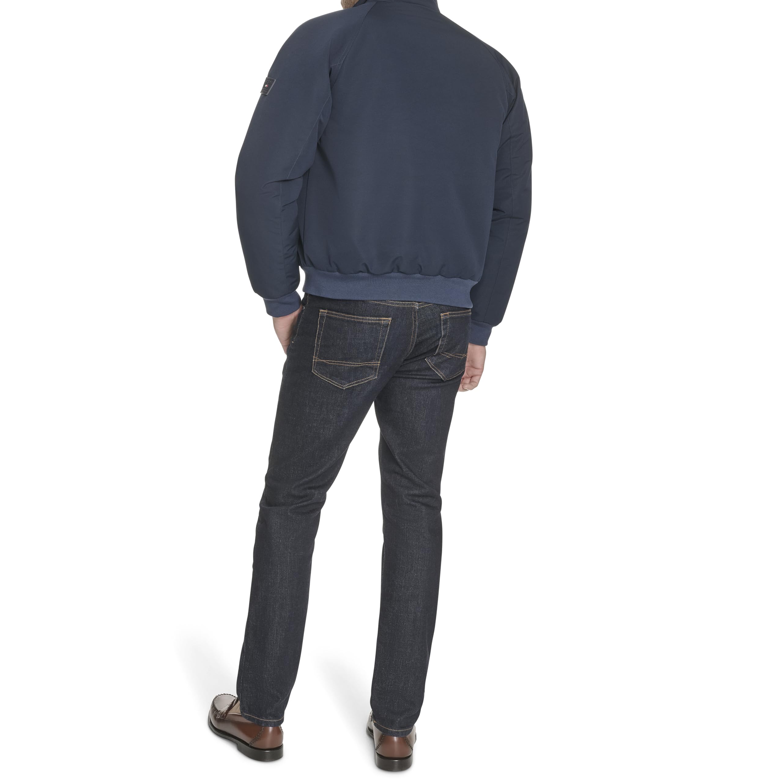 Tommy Hilfiger Herren Highland Cloth Modern Bomber, Marineblau, XXL – Ansicht 3