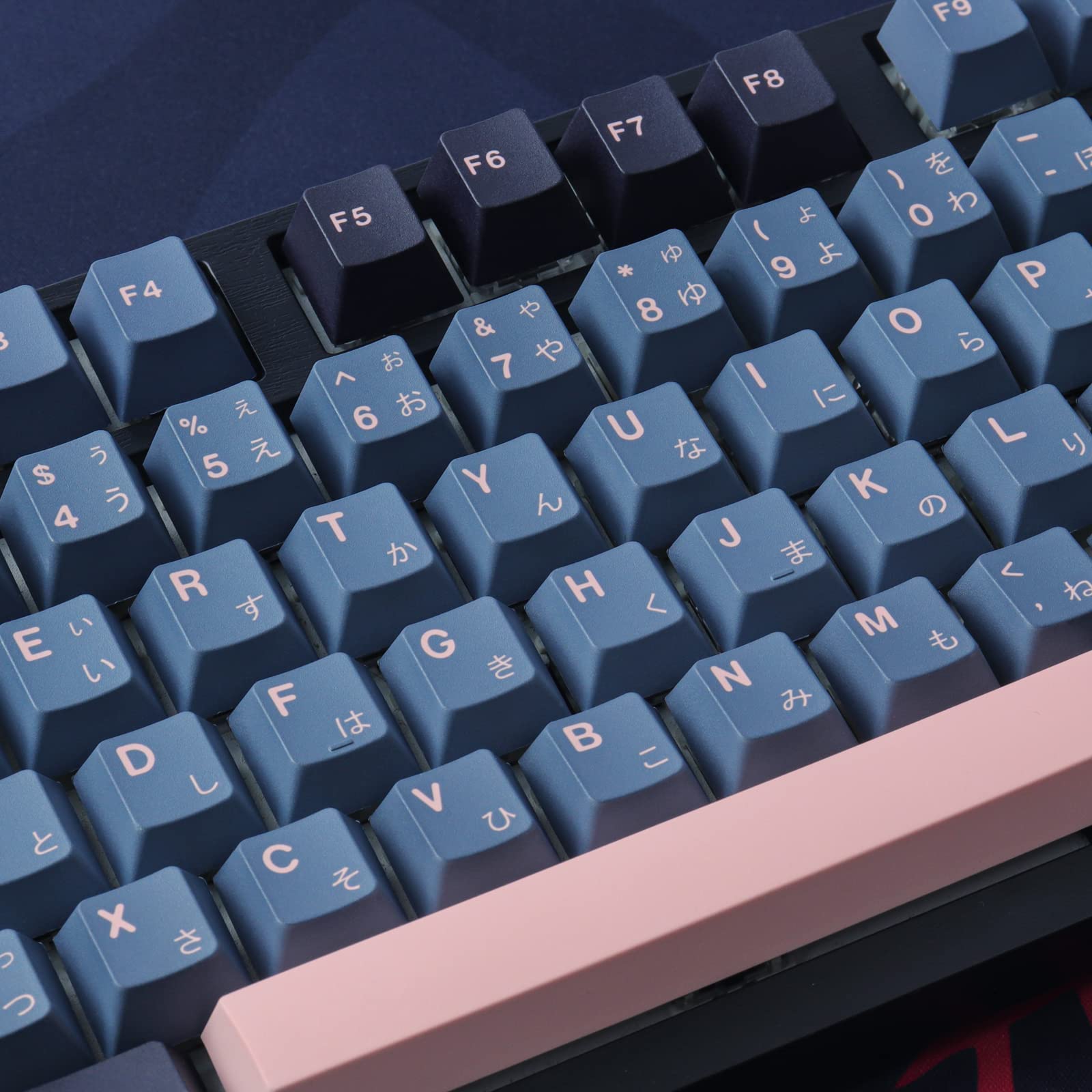 Tsungup NightSakura Lot de 134 touches japonaises en PBT avec barre d'espace 6,25U 7U pour commutateurs Cherry MX