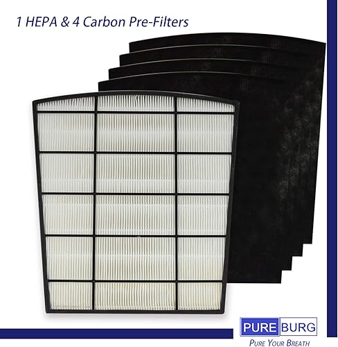 Miniatura 2 de PUREBURG Juego de filtros HEPA de repuesto compatible con LivePure LP-HF550 LP-PF150 compatible con LivePure LP550TH Bali Purificador de aire