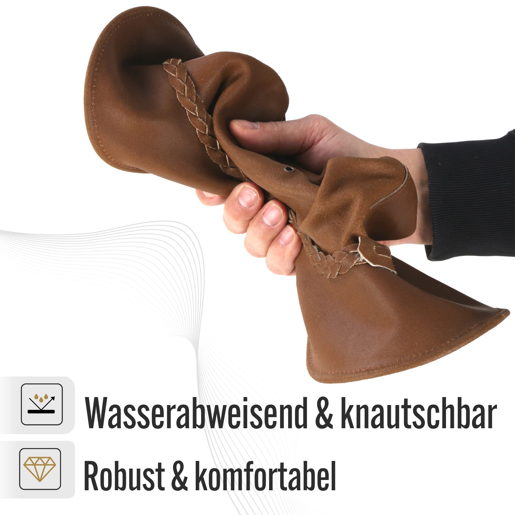 Melbourne Western Cowboy Leder Wickel Hut Flex-Hat in 4 Farben …