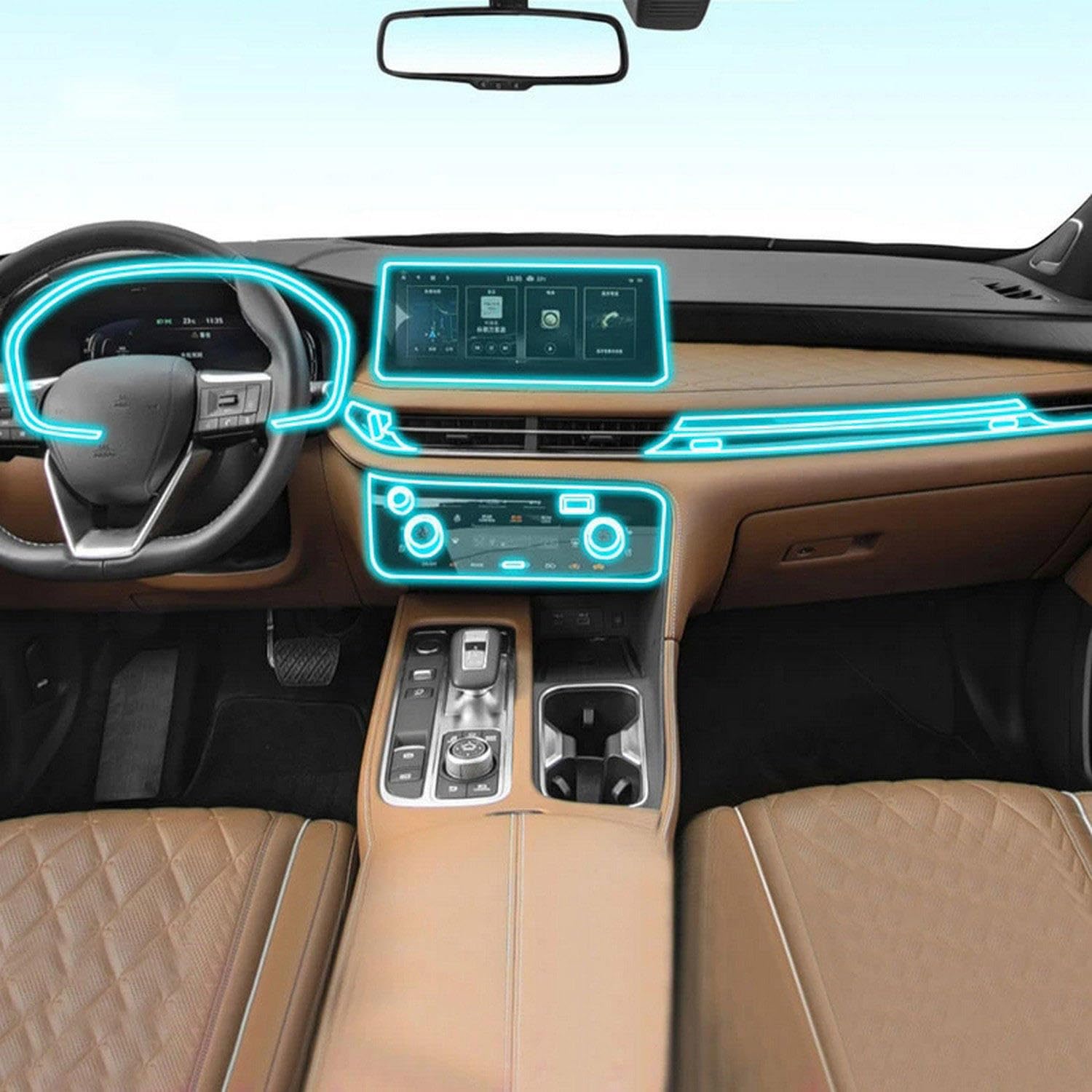 Film protecteur TPU INFINITI QX60 anti-rayures pour stopper l'usure de la console
