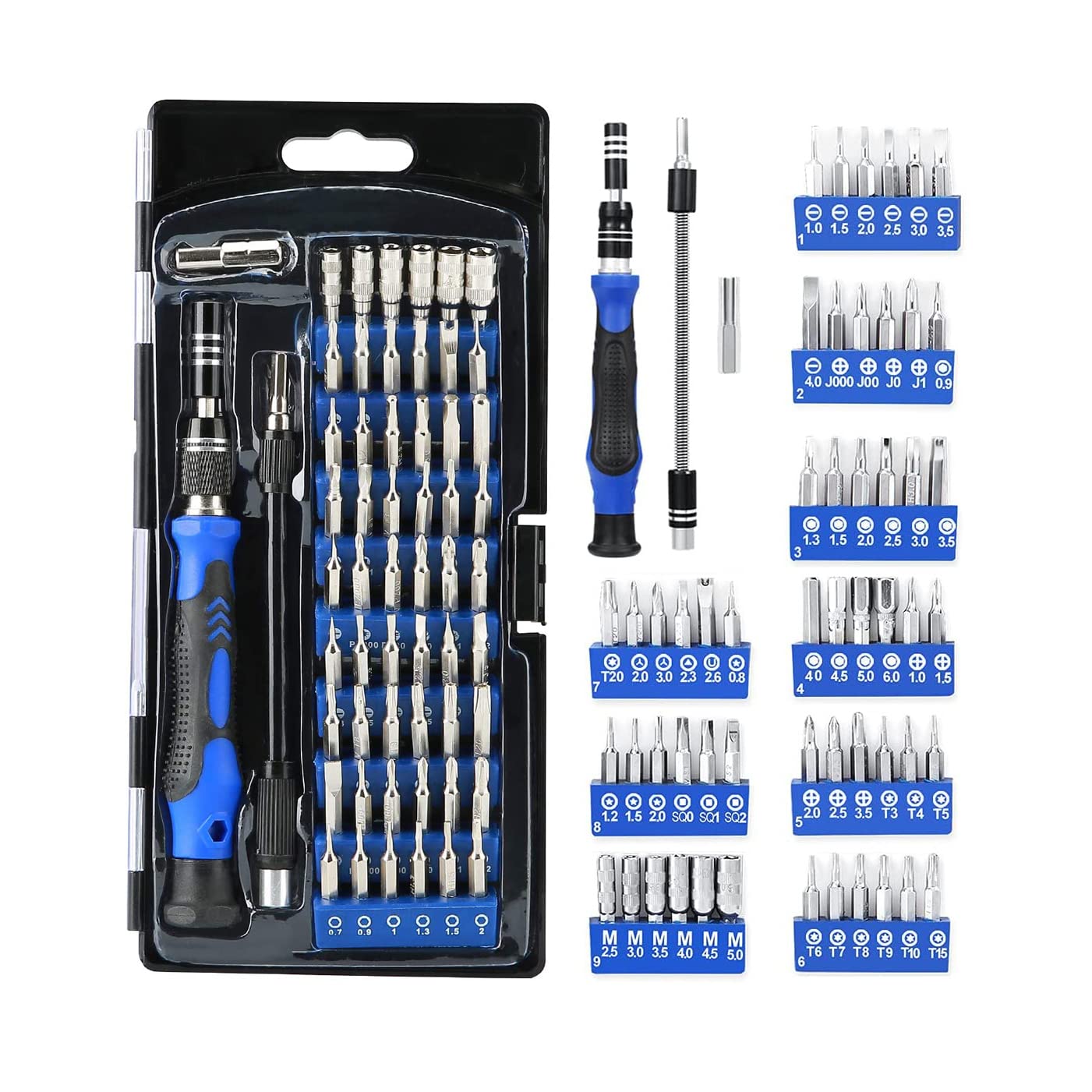 Torx Screwdriver Set, UHOOME Precision Screwdriver Kit, 58 in 1 with 56 Bits Screwdriver Set, Magnetic Driver Kit with Flexible Shaft, Extension Rod for Mobile Phone, Smartphone, Game Console, PC