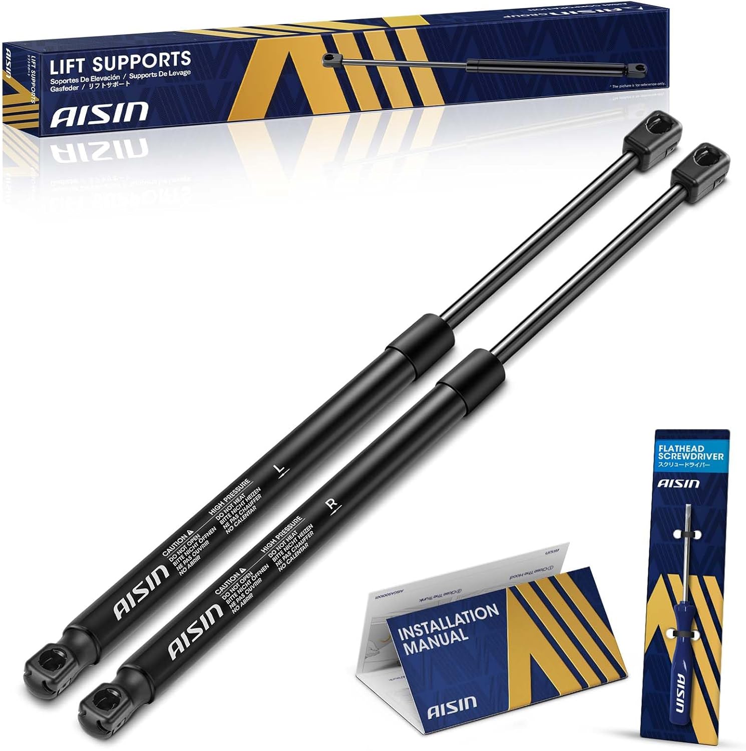 AISIN AFTERMARKET GASCH-00994 Rear Tailgate Lift Supports Shock Struts - Compatible with Jeep Cherokee 2019-2023 - Set of 2