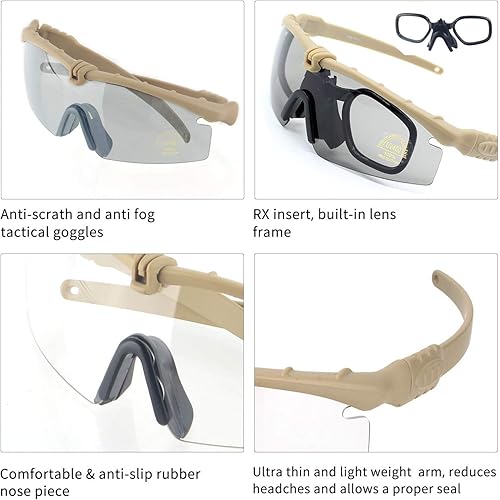 Miniatura 3 de Gafas deportivas antivaho Gafas de sol con 3 lentes intercambiables