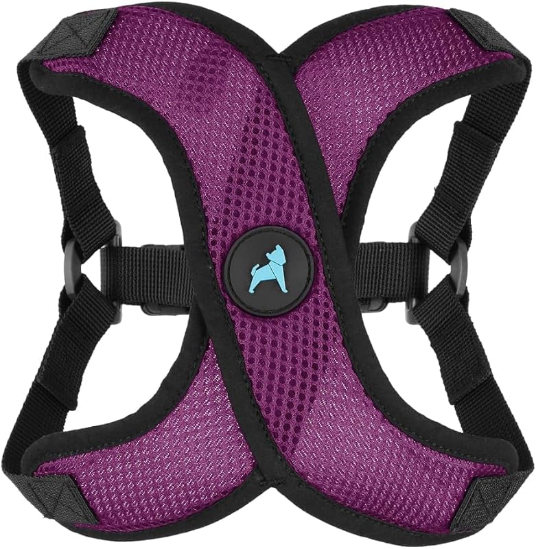 Gooby Comfort X Step-in Lite Harness, Choke-Free, Purple, Large | Choke-free patented X-frame; Escape-free contracting fit; Breathable quick-dry mesh; Metal D-ring; Quick-release buckle