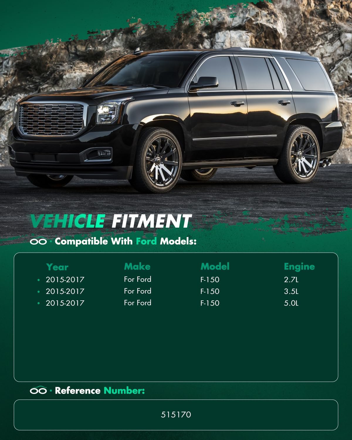 SCITOO Wheel Bearing and Hub Replaces 515170 Front fit for Ford F-150 2015-2017 Wheel Hub Assembly 6 Lugs RWD W/ABS [1pc]