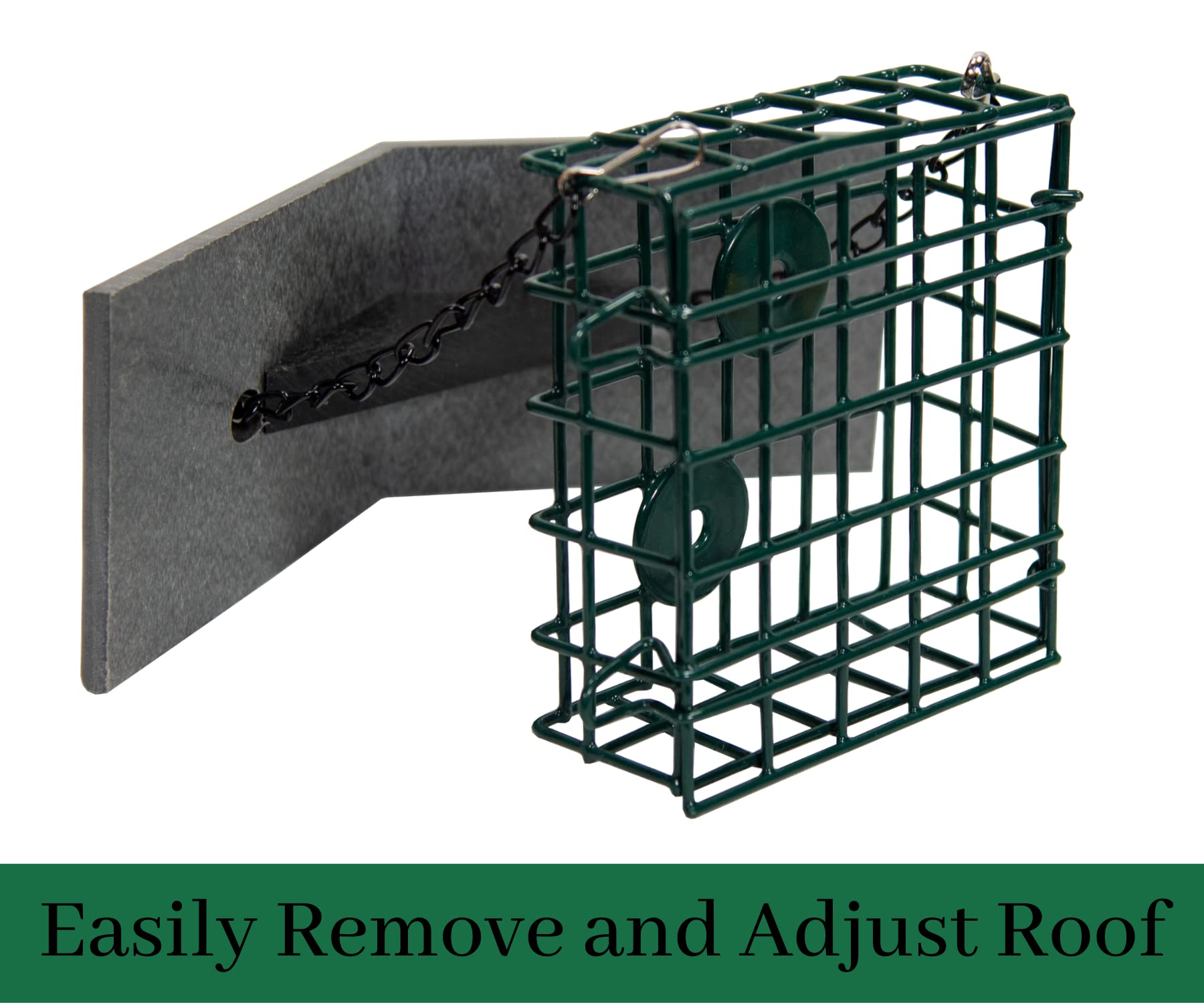 JCs Wildlife Single Suet Käfig Vogelfutterhaus mit Poly-Holzdach - hält Suet, - Bild 22 von 24