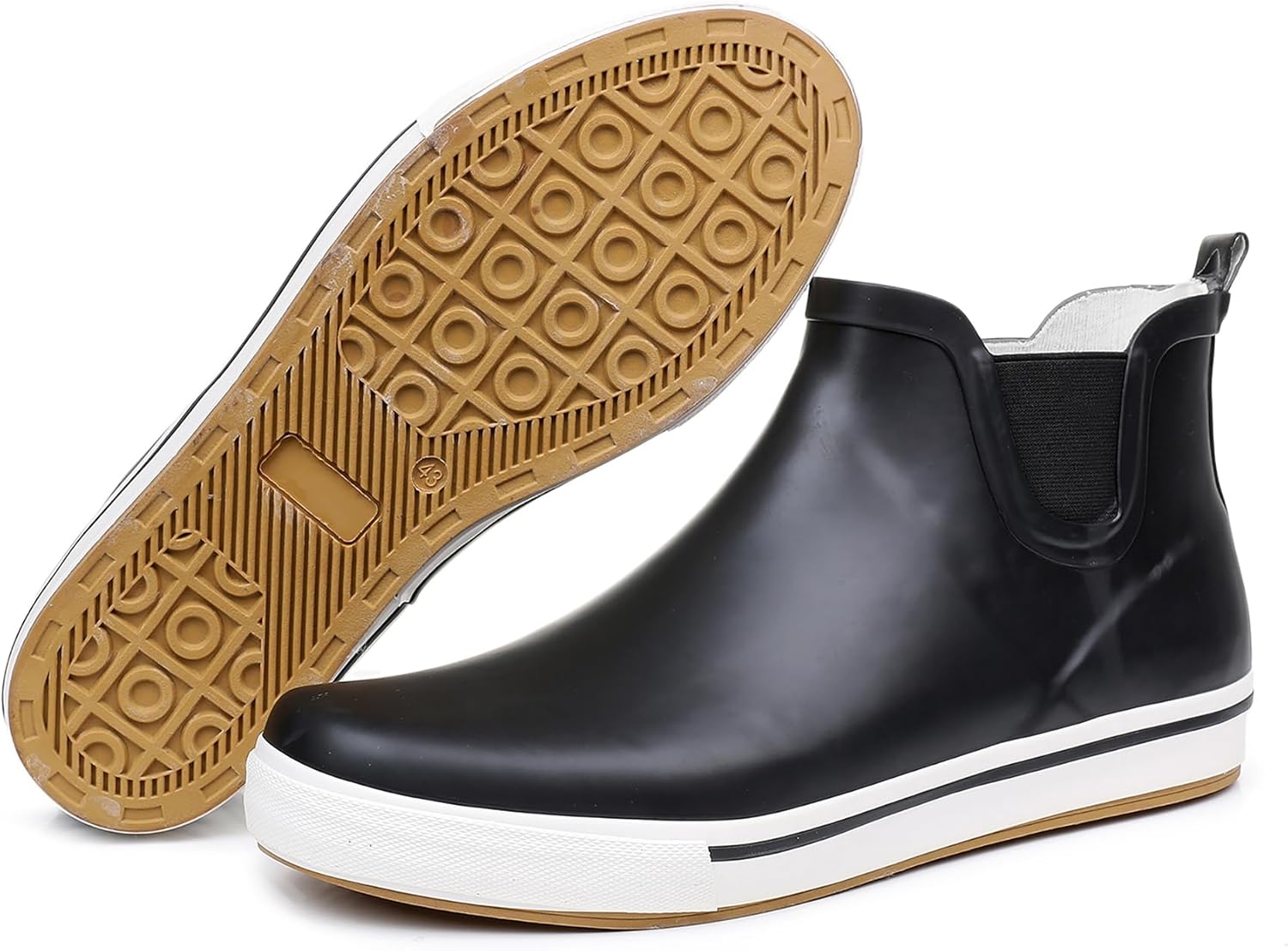 WTW Womens Rain Boots Deck Boots for Men - Lightweight Waterproof Rubber Fishing Rain Shoes with High Traction for Gardening Camping - Image 7