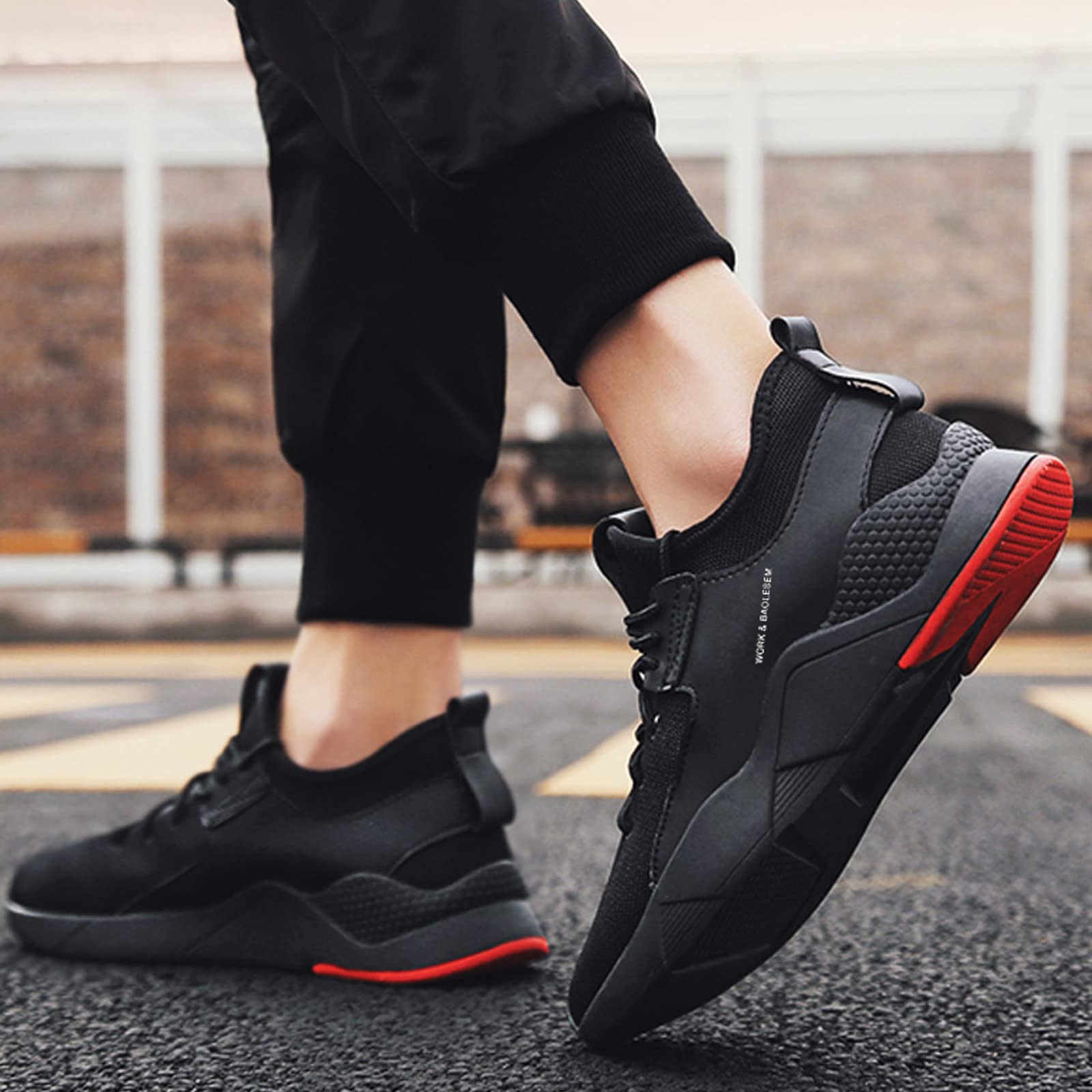 Sicherheitsschuhe Herren Arbeitsschuhe Damen Leicht Atmungsaktiv Sportlich Schutzschuhe mit Stahlkappe Sneakers
