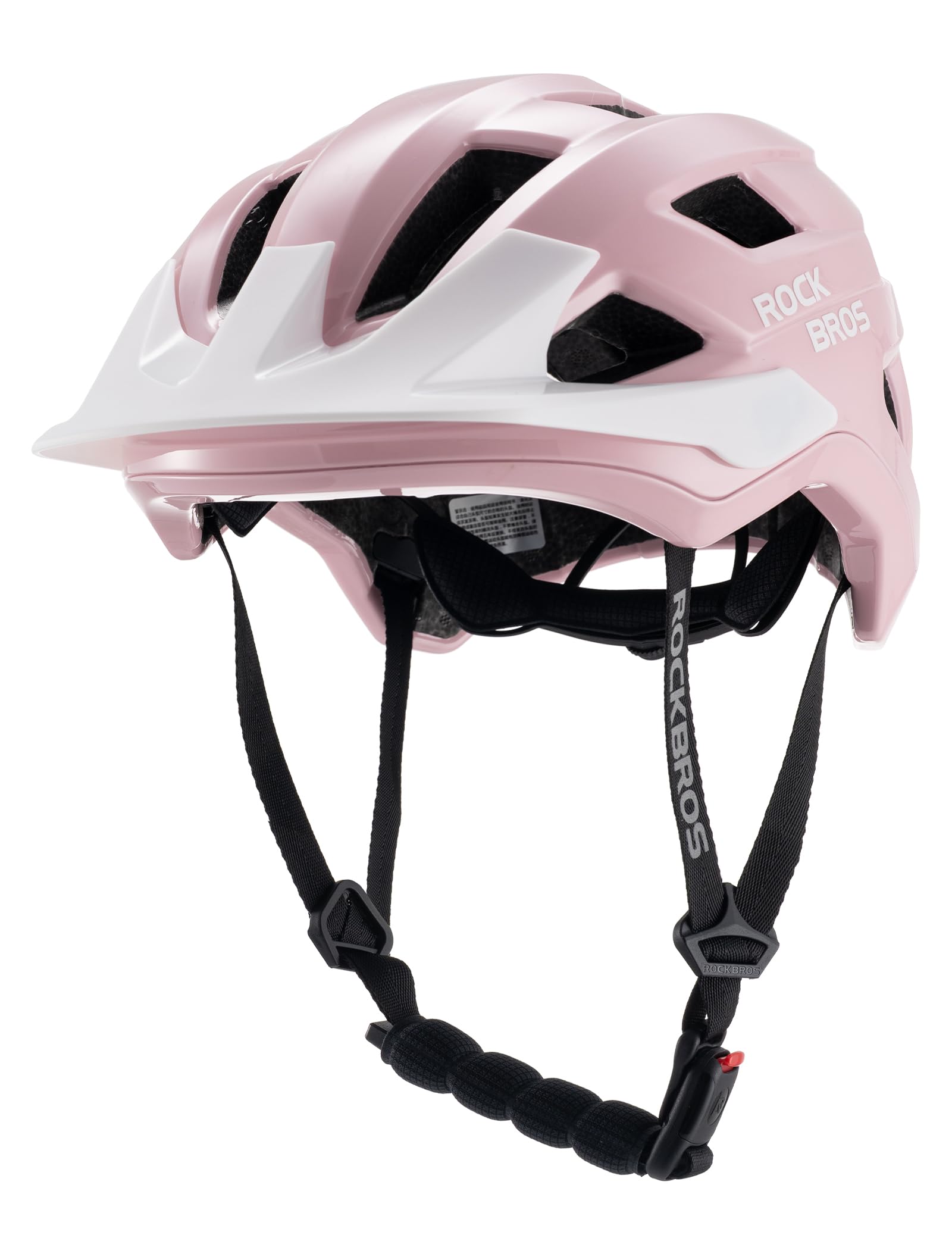 ROCKBROS Kids Helmet Child Boys Girls Bike Helmet with Removable Visor Adjustable & Lightweight for BMX MTB Cycling Scooter Skating 54-58cm 270g Pink