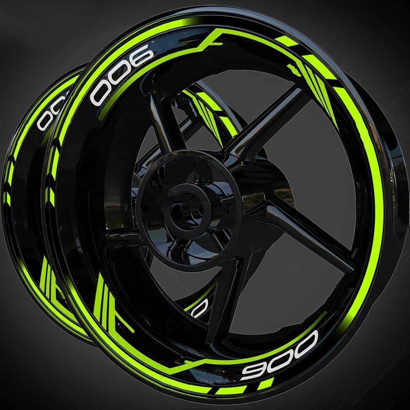 Motorcycle Wheel Stickers Night Reflective Decorative Rim for Kawasaki Z900 Z 900 Decorative(Color2)