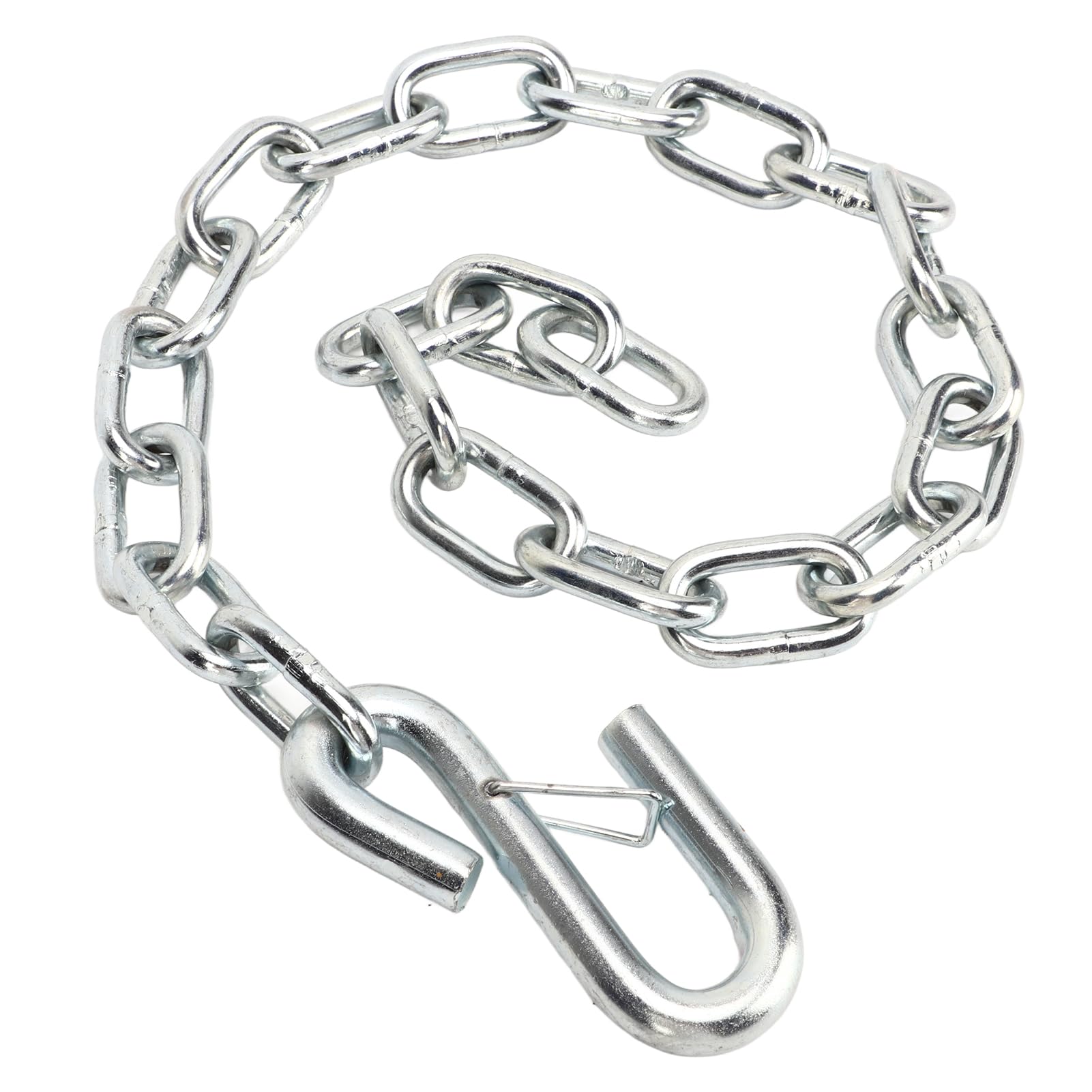 Chaîne de Sécurité pour Remorque, Chaînes de Sécurité Robustes de 3500 LB avec Double Pince à Ressort Crochets en S Câbles Métalliques de Remorquage pour Remorque RV