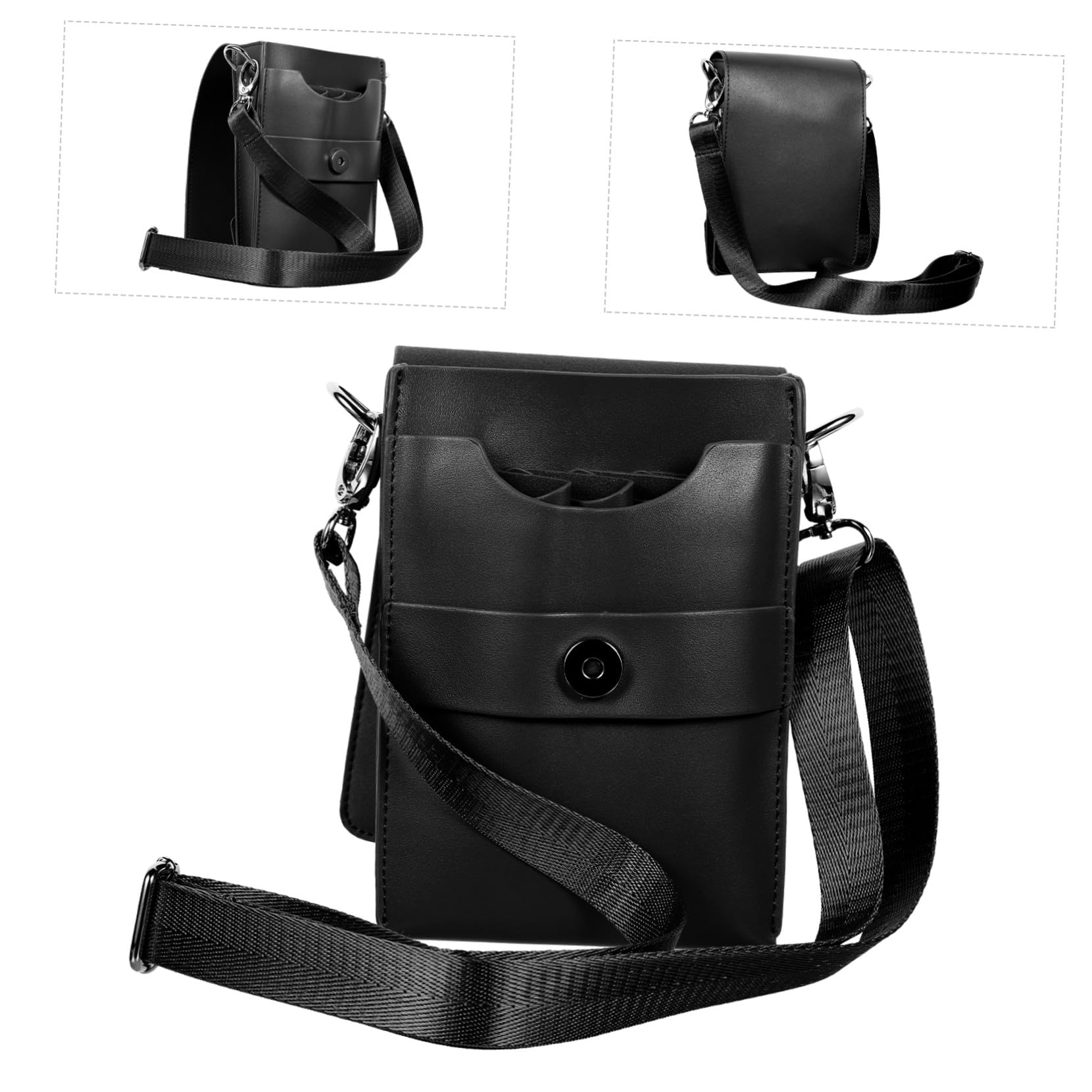 Marsupio Porta Forbici Parrucchiere Nera in Pelle Bovina