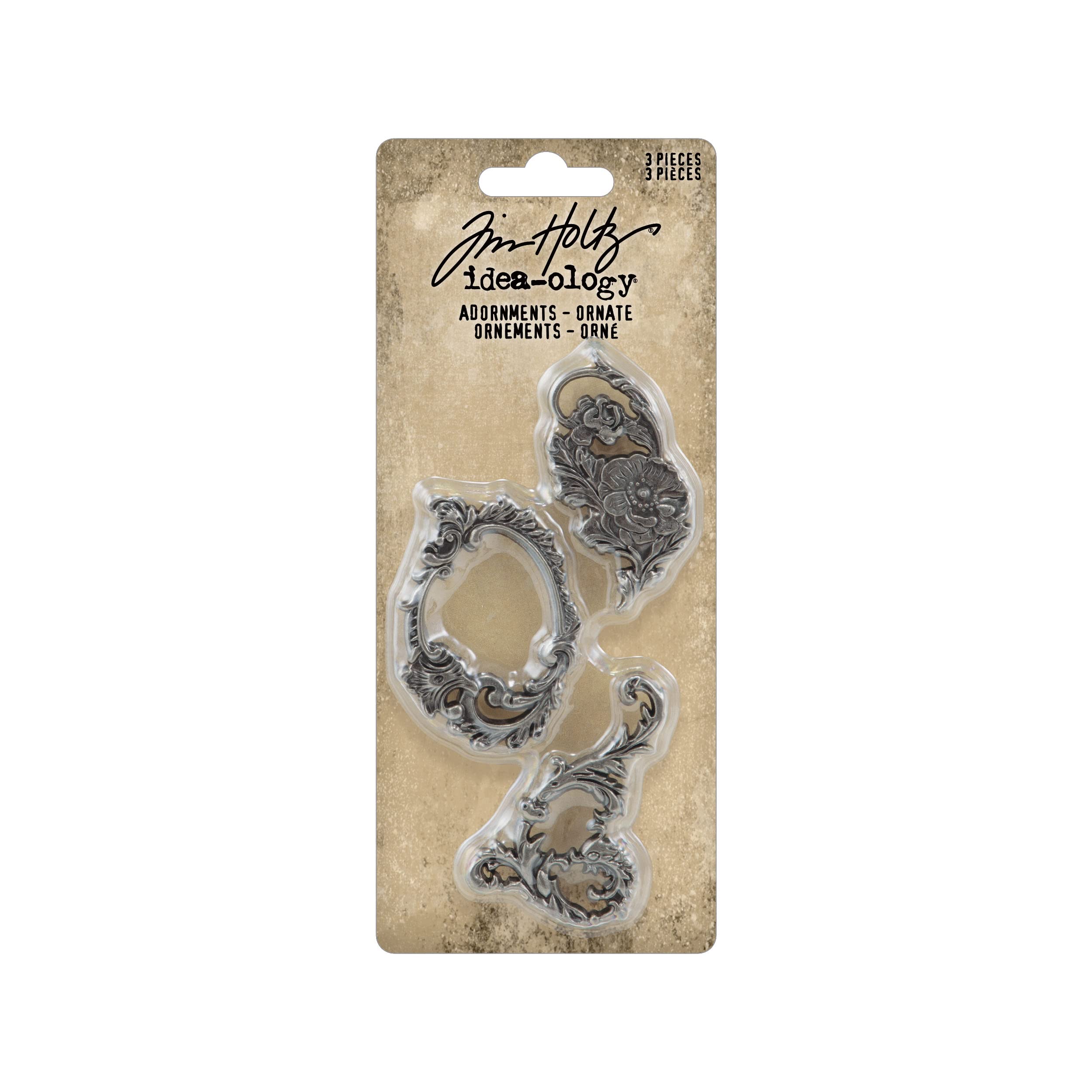 Lot Supports Figurines Tim Holtz Idea-ology - Ornements Feuillage Orné