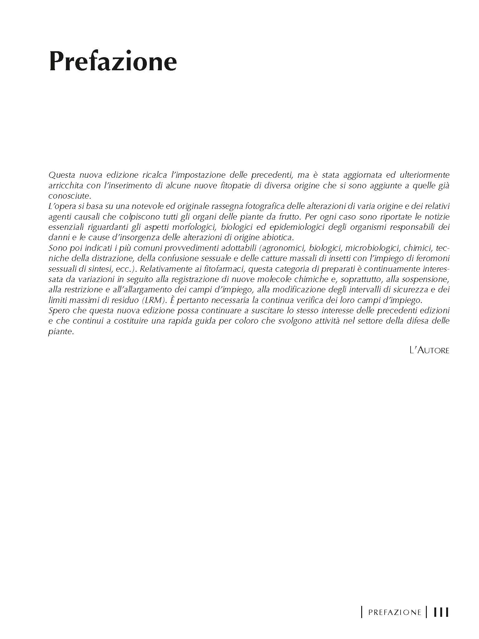 La difesa delle piante da frutto. Avversità, sintomatologia, provvedimenti