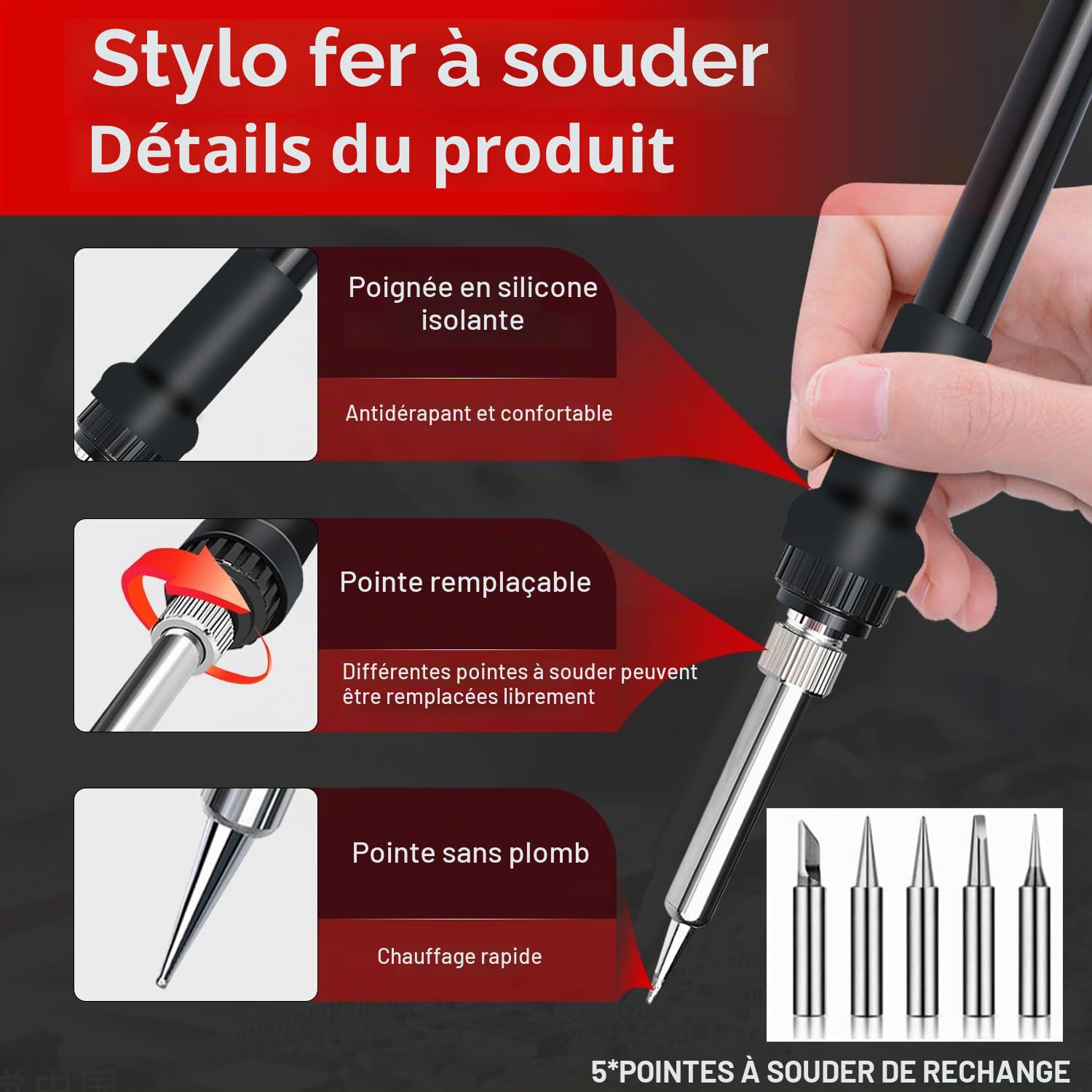 Station de fer à souder sans fil pour batterie Einhell 18 V PXC Power X-Change, fer à souder électrique portable à chauffage rapide avec USB et type C pour bricolage, réparation d'appareils, soudage