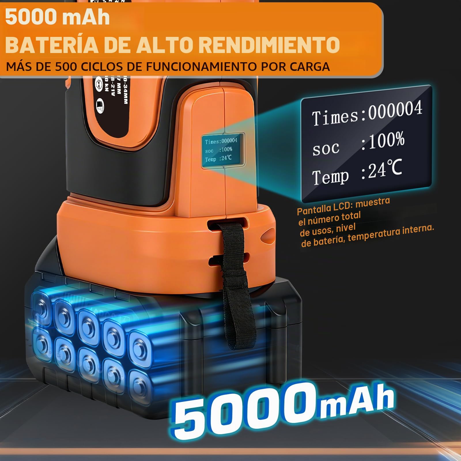 Prensa de tubos hidráulica con batería Vrietina, con contorno CR V y contorno CR TH, prensa eléctrica de 18V para tubos de cobre incl. V15-18-22-28 y TH16-20-26-32, 2 * 5 Ah baterías y cargador rápido