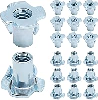 Vista 9 de Tuercas en T M4 x 0.276 in, tuerca de cuatro puntas, paquete de 50