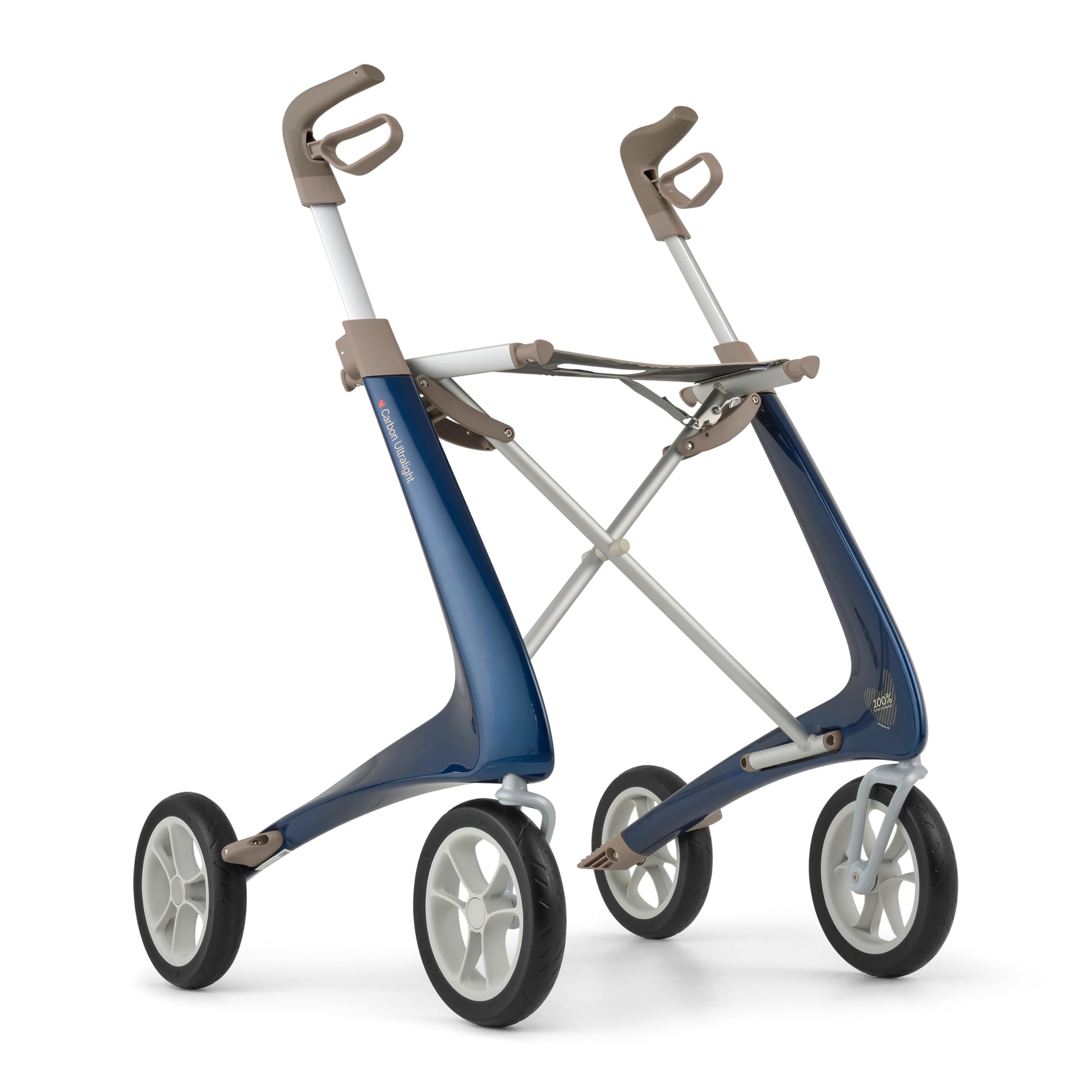 byACRE Carbon Ultralight Rollator Königsblau – 4,8 kg, Fertig montiert, faltbar