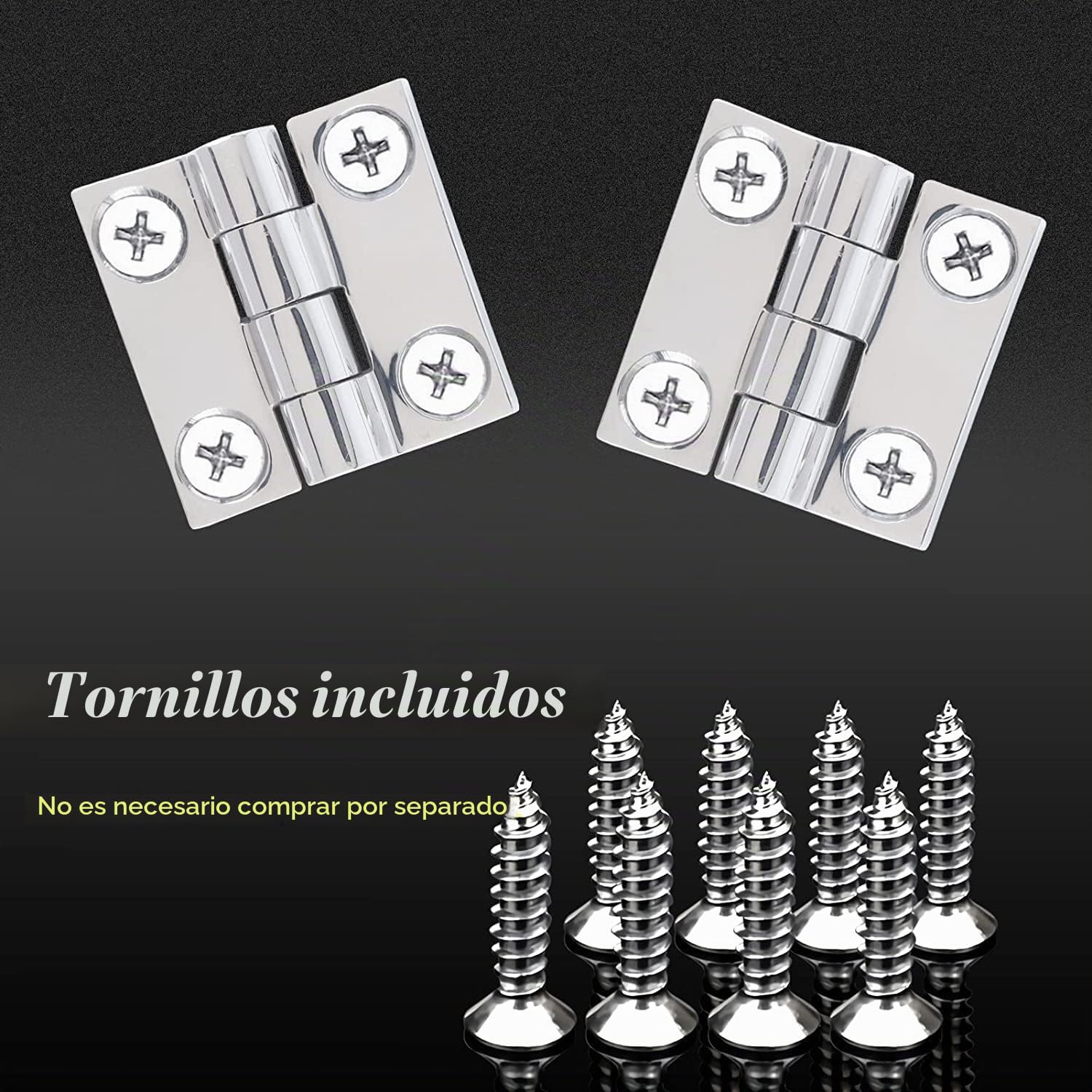 Bisagra de puerta de acero inoxidable bisagras de gabinete pulidas espejo para barco marino SUS316 38 mm x 38 mm 2pcs