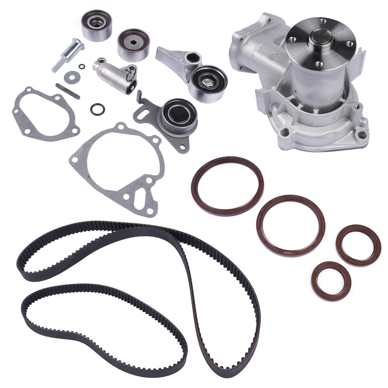 Bomba Auxiliar Automóvil Bomba Agua + Kit Correa Distribución Para Mitsubishi L200 Para Shogun Para Pajero 2,5 DI-D 1300A045 VKM75676 Bomba Agua Coche