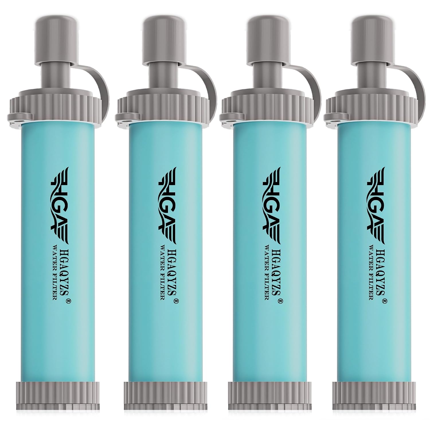 4 Packs of Water Filter Straws, Portable Personal Water Filtration System, Ultrafiltration Water Purifier, Emergency Preparedness for Camping, Hiking, Drinking, Travel, Hunting, and Family Outings