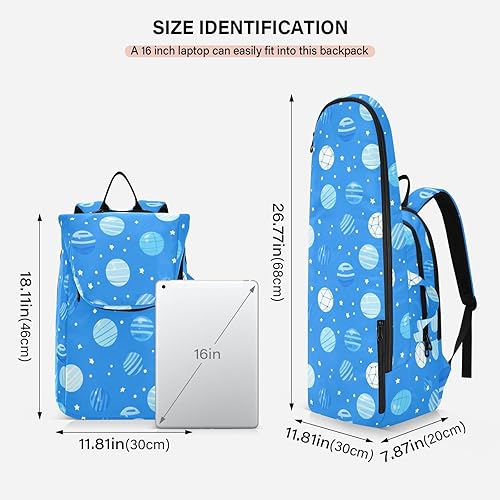 Miniatura 3 de Unisex Tennis Bag Breathable Cartoon Balls Blue Stars Multiple Tennis Badminton Racket Bag for Men Women Tennis Sport bolsa para raquetas de