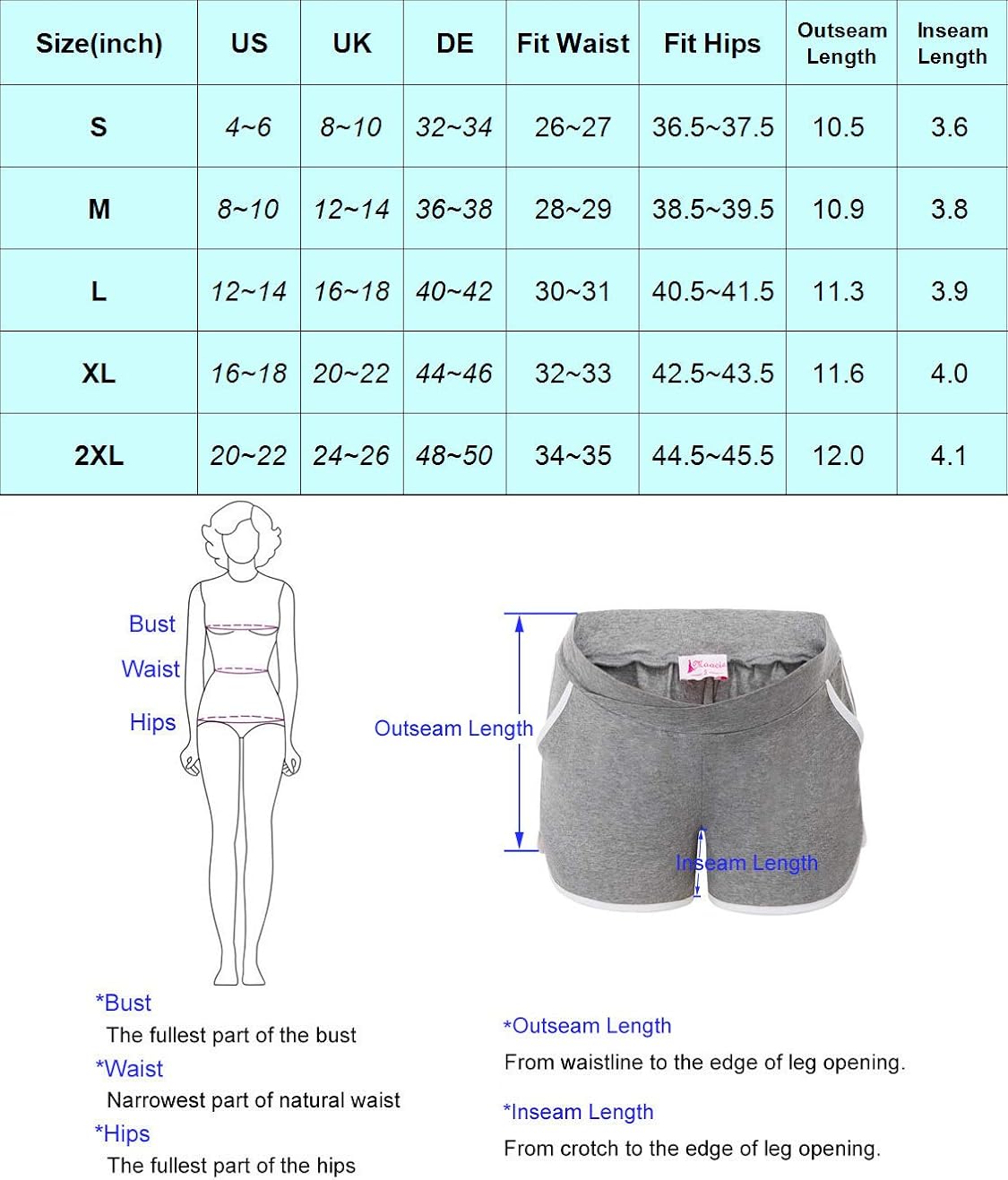 Maacie Women's Maternity Shorts Yoga Shorts Stretch Pregnancy Shorts at  Women’s Clothing store