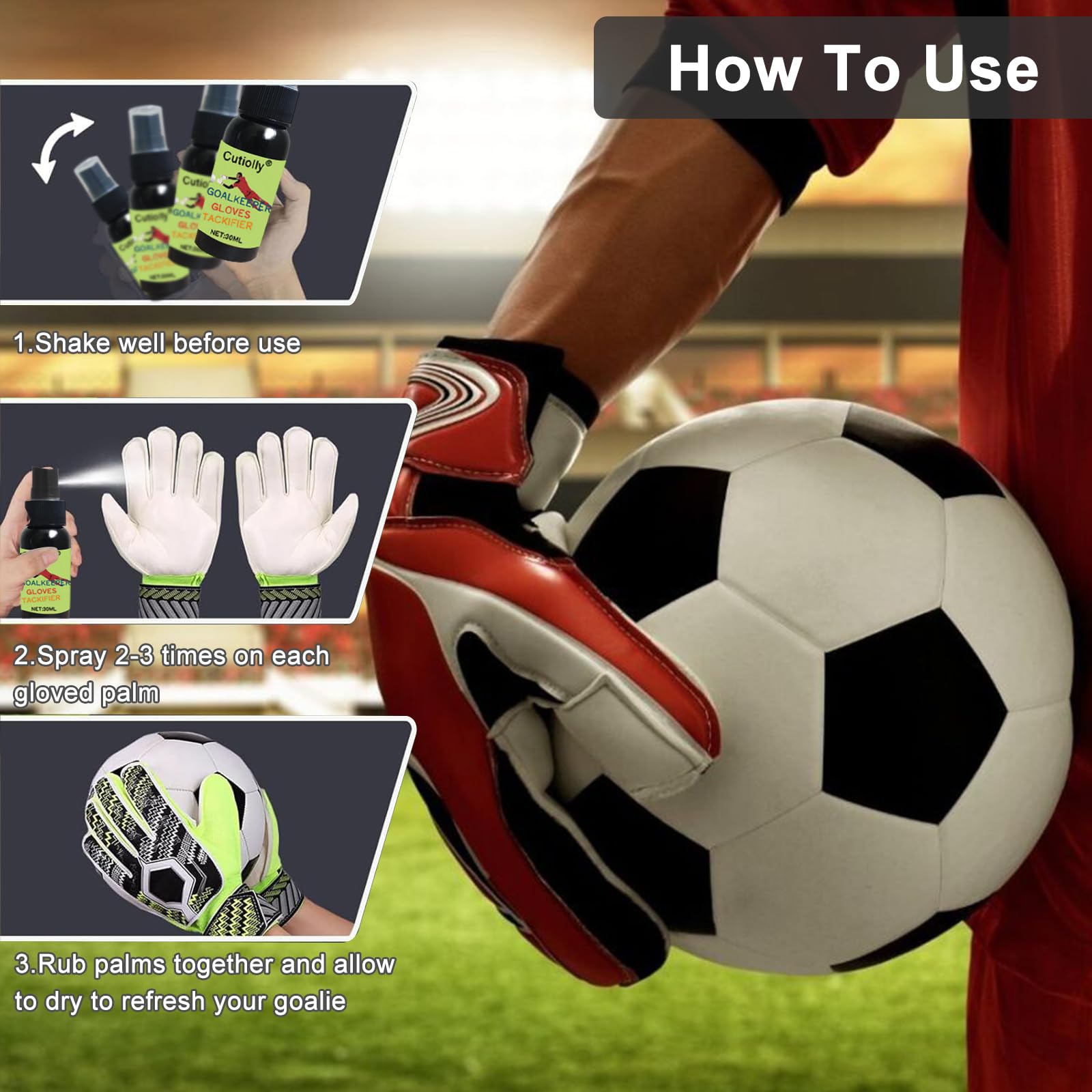 Spray de préhension pour gants de gardien de but, colle pour gants de gardien de but, colle à gants pour gants de gardien de but, adhérence supplémentaire pour gants de football, équipement