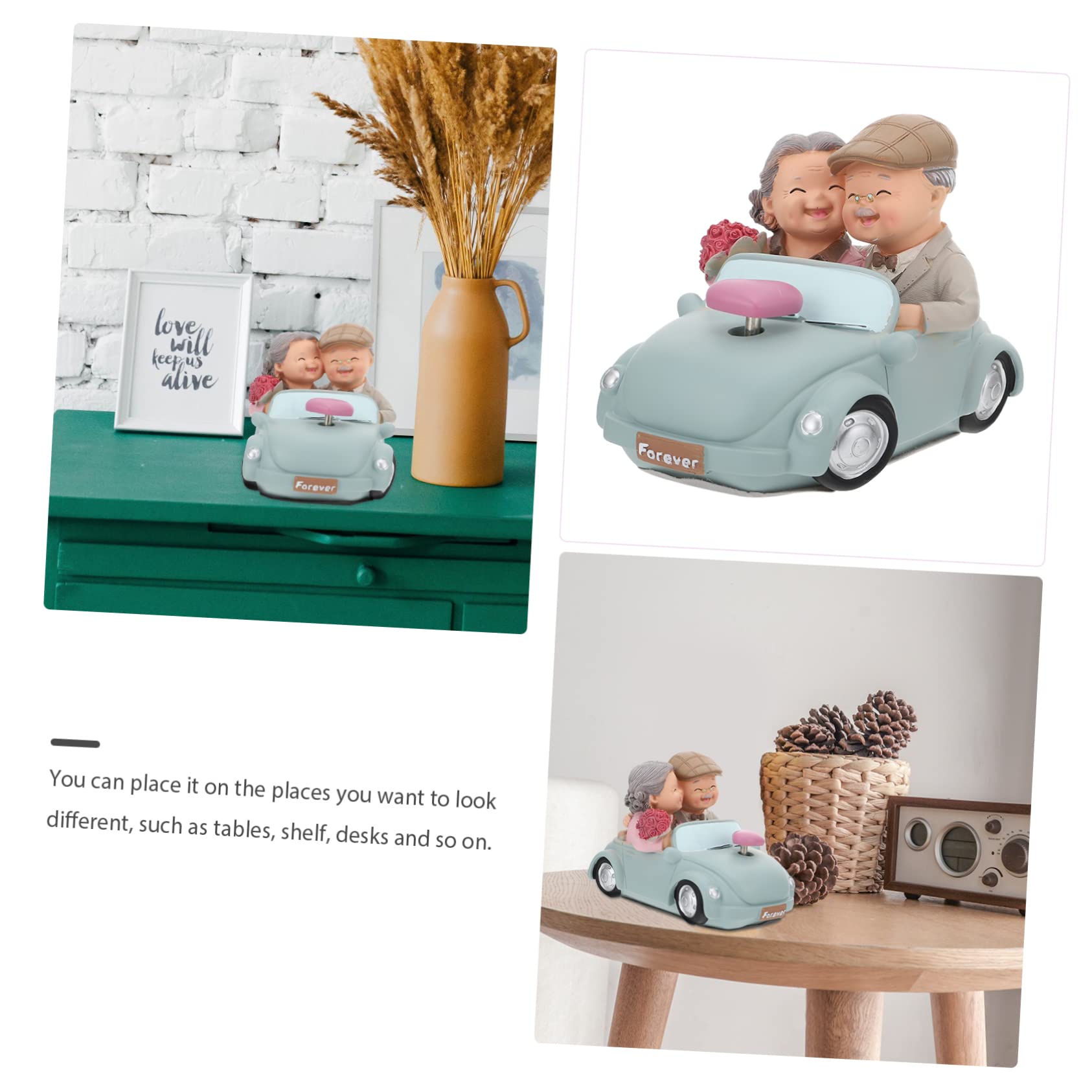 Cabilock 1stk Harz Paar Ornamente Hochzeitspaar Dekofigur Schmuck Für Ältere Paare Kuchen Figuren Tisch Figuren Zum Hochzeitstag Opa Und Oma Bräutigam Mini Statue
