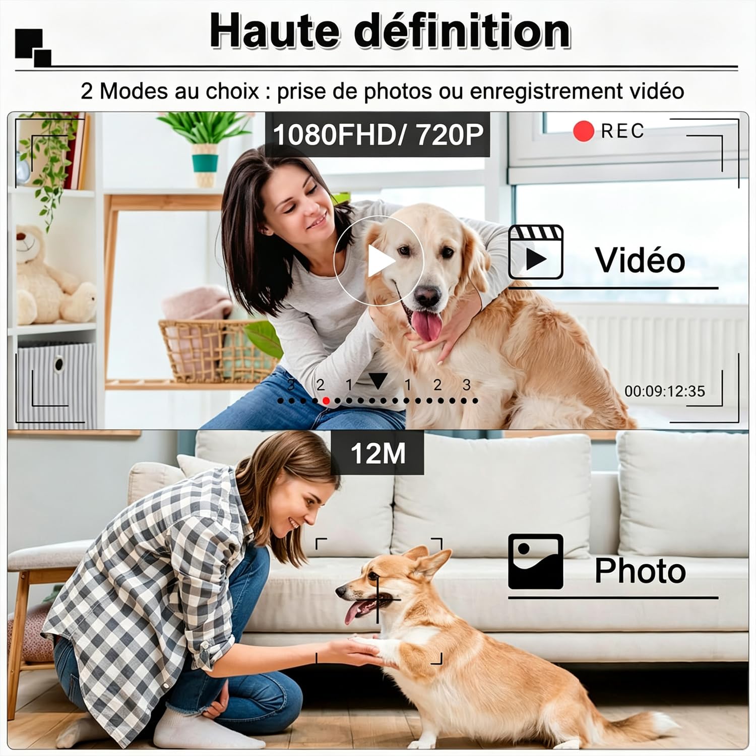 Caméra Mini 1080P, caméra Sport Portable avec 128 Go de Stockage, boîtier de Charge magnétique, POV en Taille Poing, Support magnétique, pour Le vlogging, Enregistrement Quotidien en Voyage