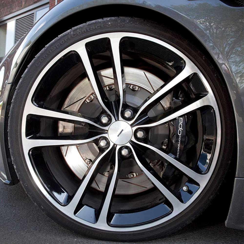 20 Pezzi Tappi a Vite Ruota con Strumento di Rimozione Set per Automobili Pneumatici, ABS Placcatura Copri Bulloni Cerchi Auto Universale 17mm/19mm/21mm Coperchio Vite Esagonale (Giallo, 17mm)