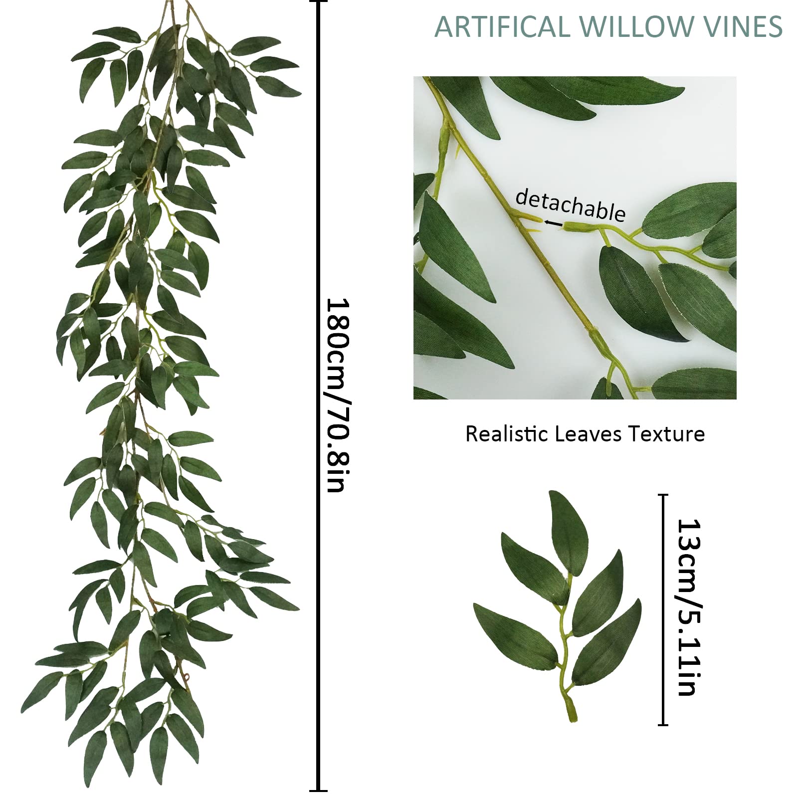 fast worldwide delivery 2 Pack Artificial Hanging Leaves