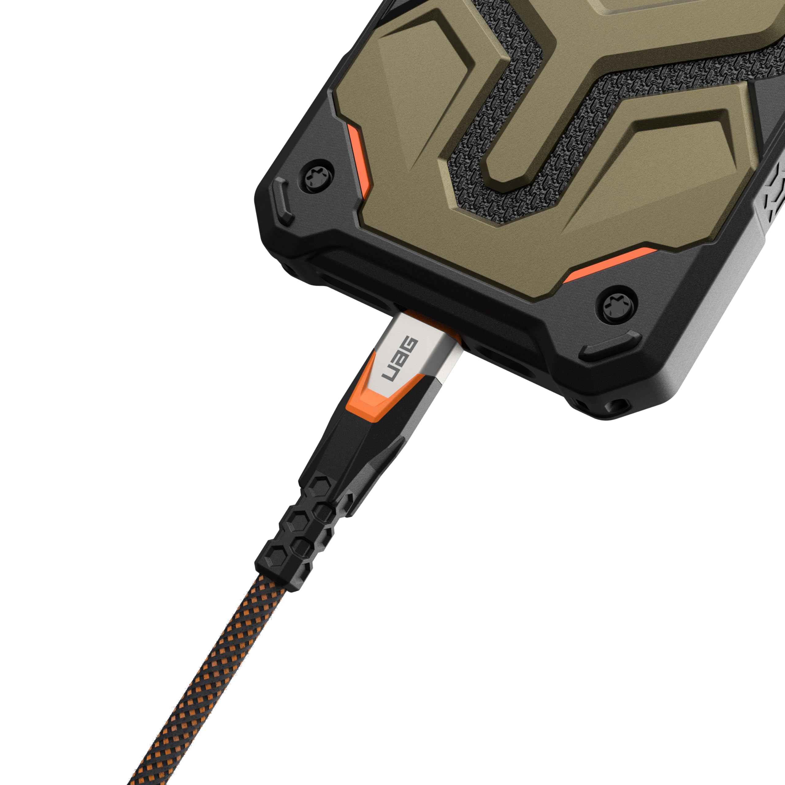 URBAN ARMOR GEAR UAG SRGE Cavo USB 3.2 Gen 2 240 W 20 Gbps USB-C a USB-C 0,8 m robusto cavo di ricarica rapida rinforzato SuperSpeed con cinturino compatibile con iPhone 16, Galaxy S5 e MacBook,