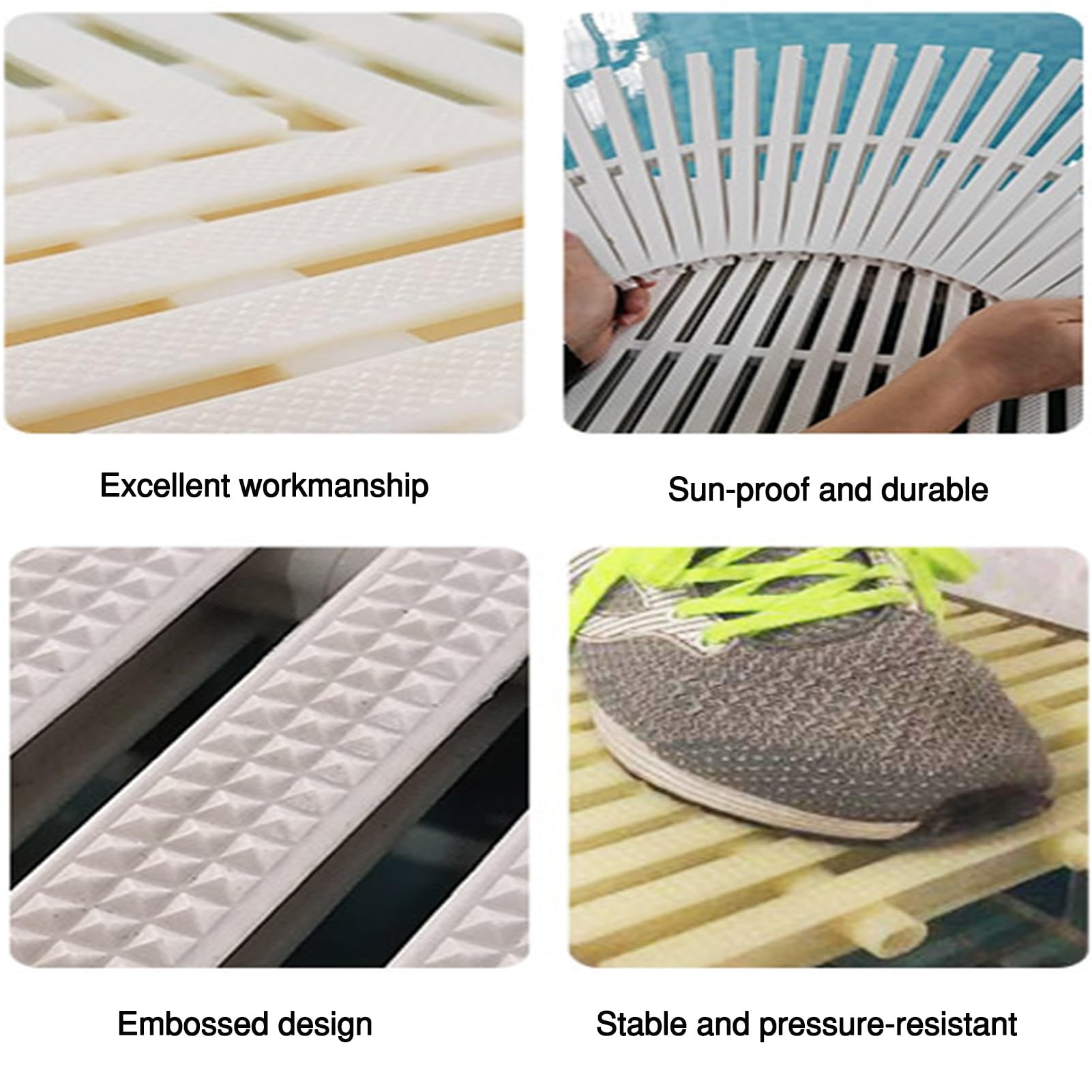 Rejilla de desbordamiento para piscina, cubierta de filtro de drenaje de ducha, cubierta de drenaje de piscina ABS para patio, jardín, paquete de 10