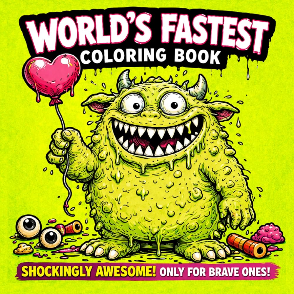 World's Fastest Coloring Book Relaxing: A Gross and Hilarious Collection of Weird Creatures for Children ,Teens and Adults Cute Monster ,Family Time ... of the Ugliest Coloring Books in the World)
