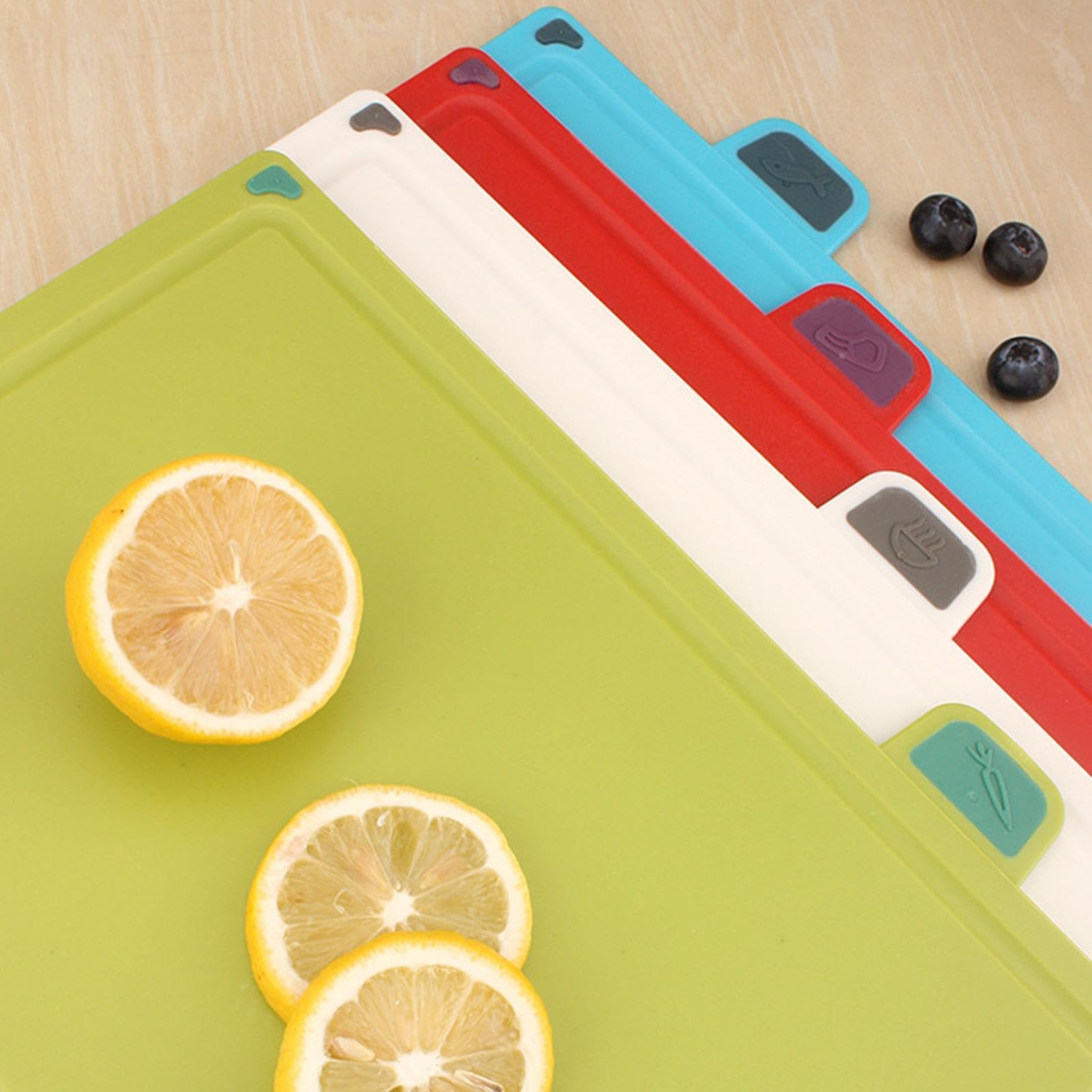 Set Tablas De Cortar 4 Piezas Bandeja Organizadora Antideslizante Para | Tabla De Cortar Resistente Para Verduras Queso Pan Pastelería Sushi Carne Hogar Viaje Cocina Aire Libre Camping