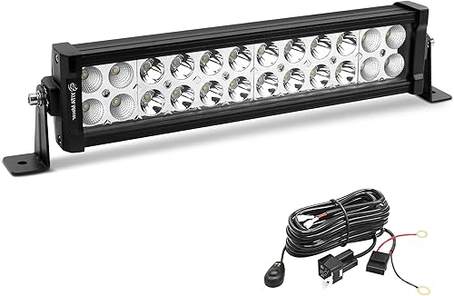 YITAMOTOR Barra de luz LED arnés de cableado 72 W 14 pulgadas LED luz de trabajo foco de inundación Combo LED cápsulas de luz de conducción fuera de