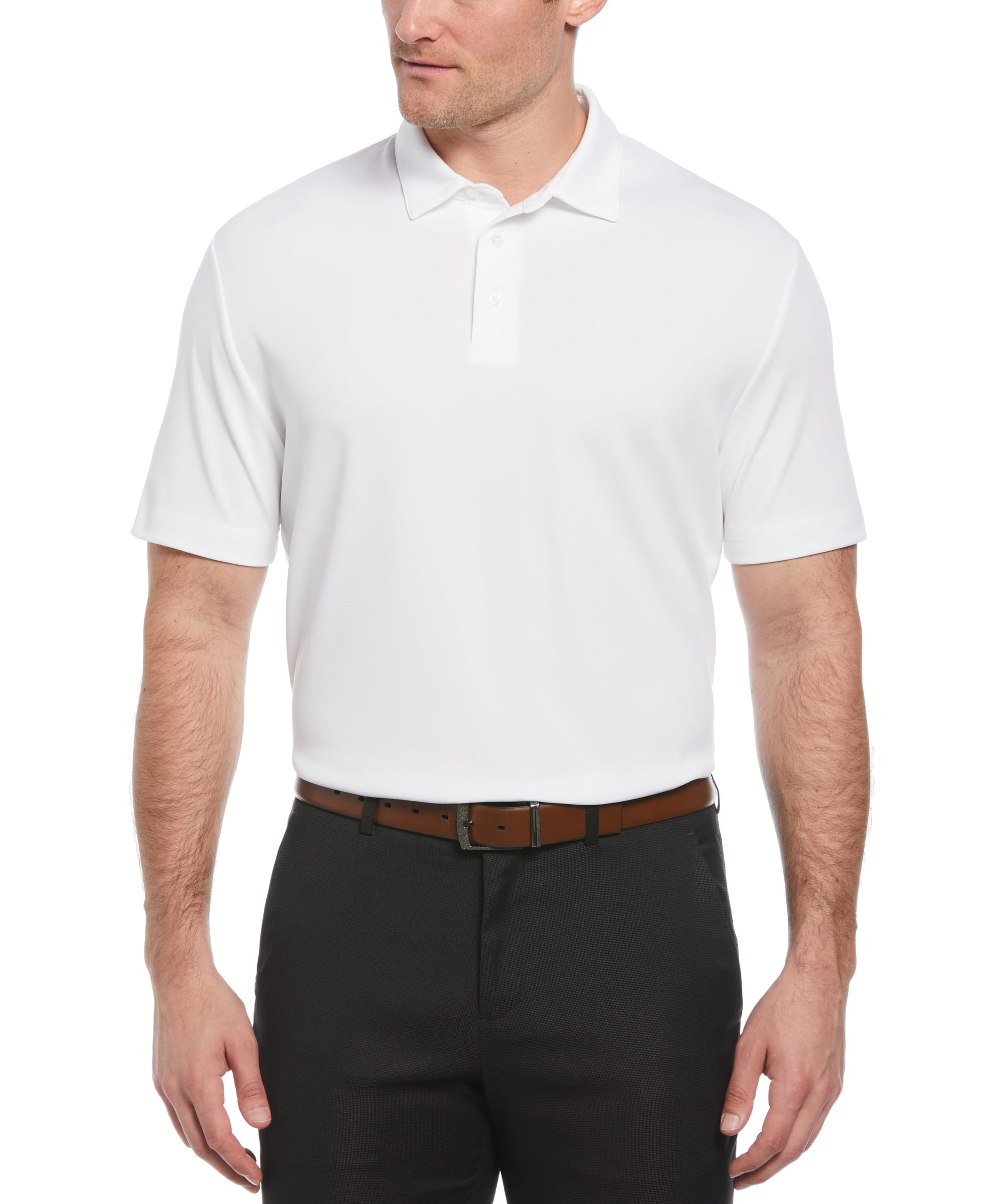 Perry Ellis Men's Classic Short Sleeve Golf Polo, Moisture-Wicking Sun Protection, Enhanced Stretch (Available in Big & Tall)