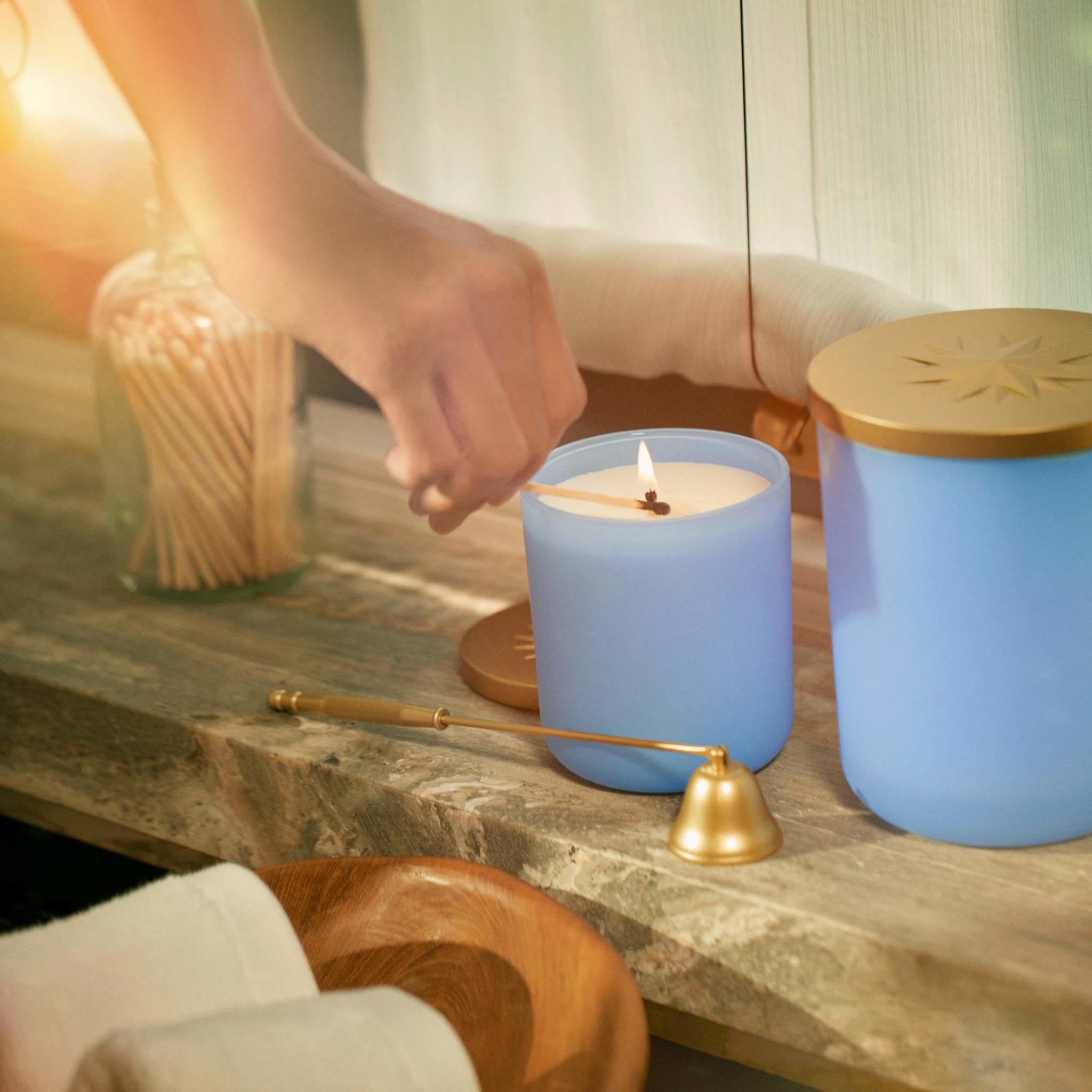 CERULEAN 6° Candle Snuffer - Gold-Plated Stainless Steel Snuffer That Safely extinguishes Your Candles While Adding an Elegant Touch to Your Home décor.