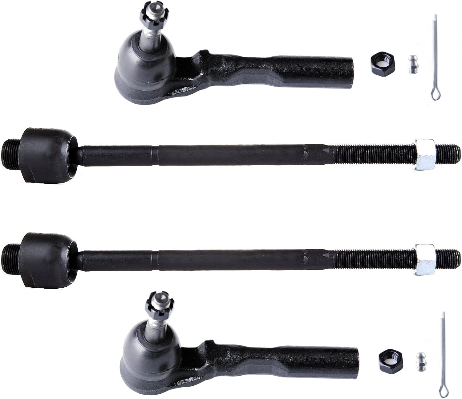 ECCPP Inner Tie Rod End Outer Tie Rod End 1999-2007 for Chevrolet Silverado 1500 1999-2007 for Gmc Sierra 1500 4pcs EV370 ES3492T