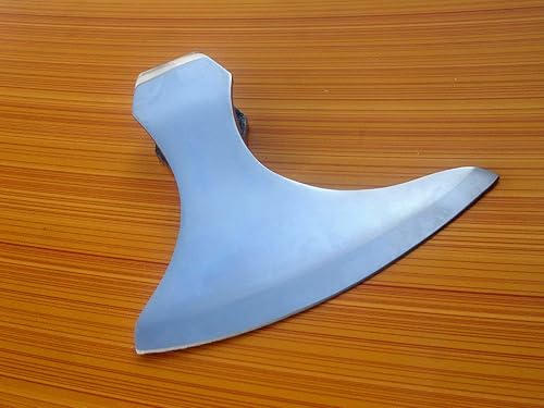 Cabeza de hacha vikinga medieval de acero al carbono hecho a mano Tomahawk con funda de cuero