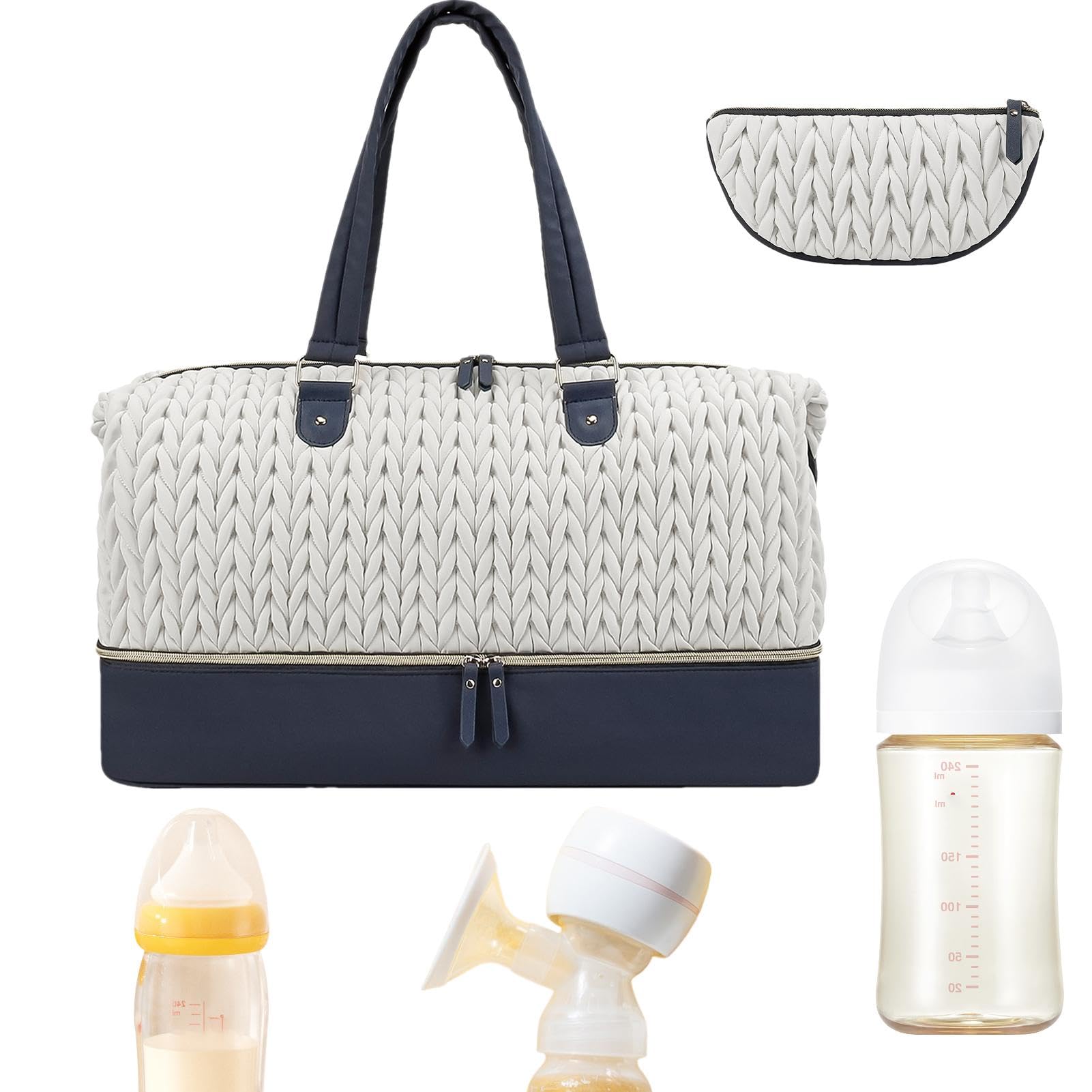 Borsa fasciatoio da donna, borsa fasciatoio – Borsa organizer per fasciatoio | Borsa impermeabile per fasciatoio grande con tasca isolata per viaggi