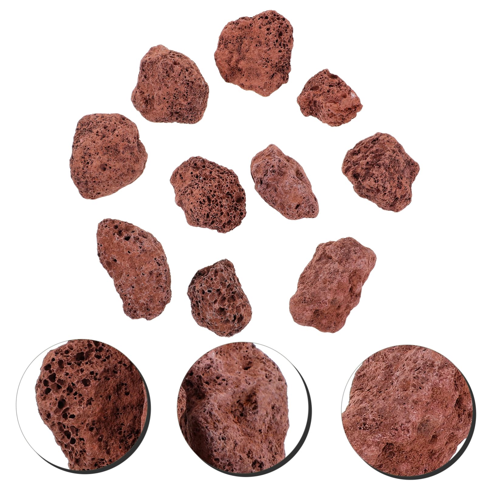 Toddmomy Ornements en Pierre Volcanique Faits À La Main Pierres Décoratives pour Aquarium Roche Volcanique Naturelle pour Plantes Succulentes