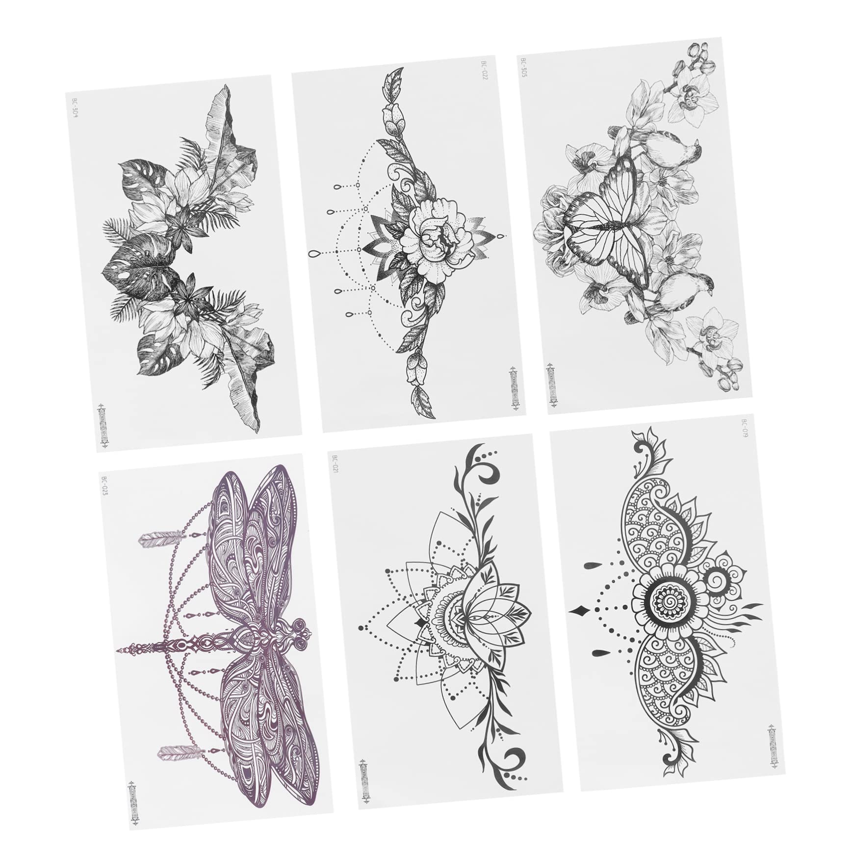 Lotus Flower Underboob Temporary Tattoo / Lotus Sternum Tattoo, r