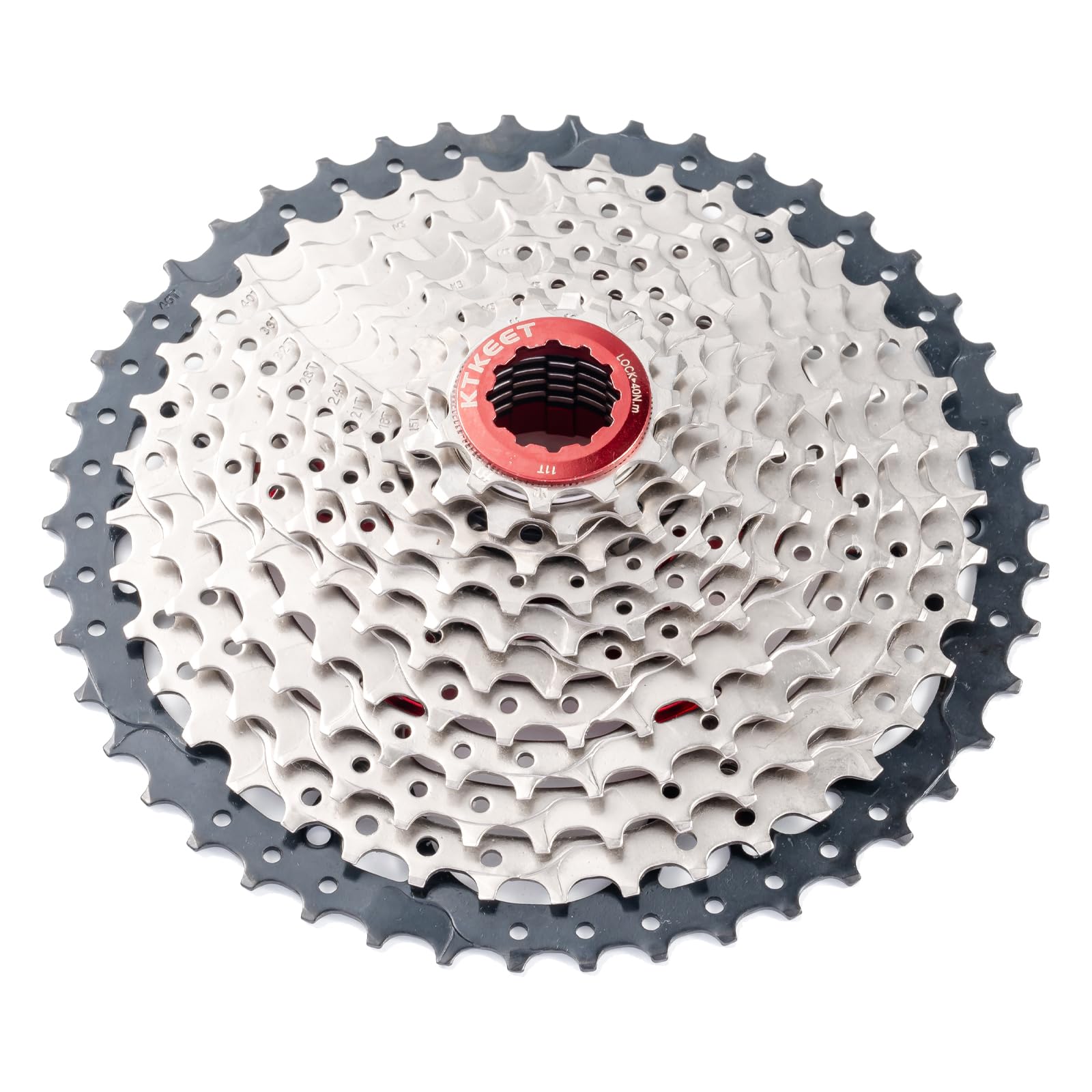 KTKEET 11-Speed Cassette 11-25T/28T/30T/32T/34T/36T/40T/42T/46T/50T/52T Mountain Bike/Road Bike Cassette 11-Speed Bicycle Cassette Sprocket Compatible with Shimano Ultegra XT Sunrace Sram (11-46T) — image 1