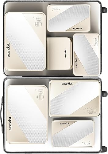 Cubos de equipaje para viajes, juego de bolsas organizadoras esenciales para maleta, accesorios de viaje de viaje por carretera en 4 tamaños (extra